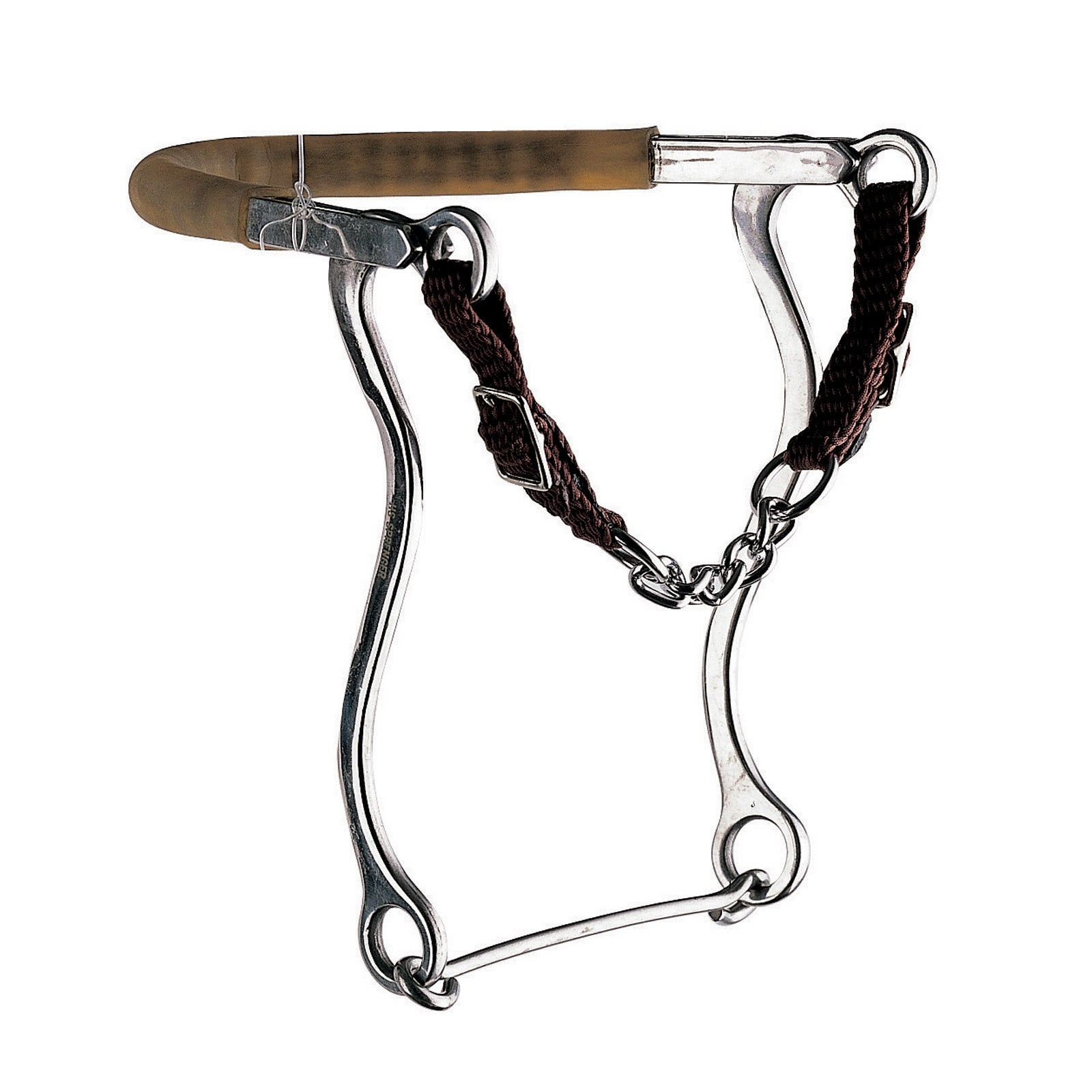 Sprenger hackamore med hakekjede og skjenkler i rustfritt stål, 31 cm Bitt