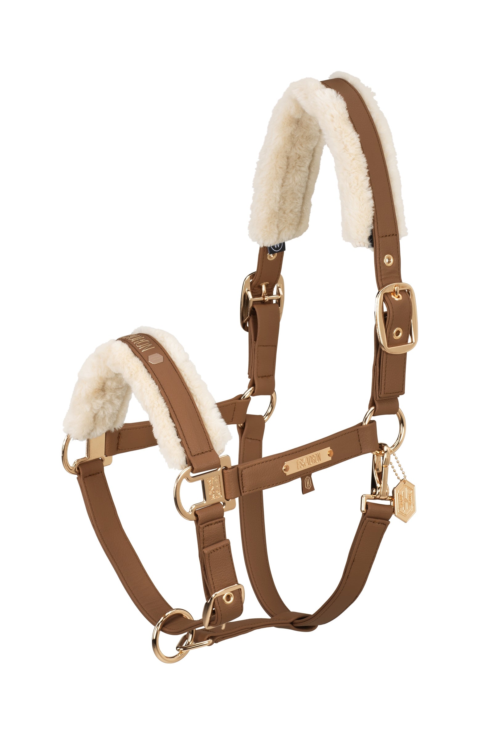 Eskadron Heritage AW24 Faux Leather Double Pin Headcollar with Faux Fur Halters & Leads