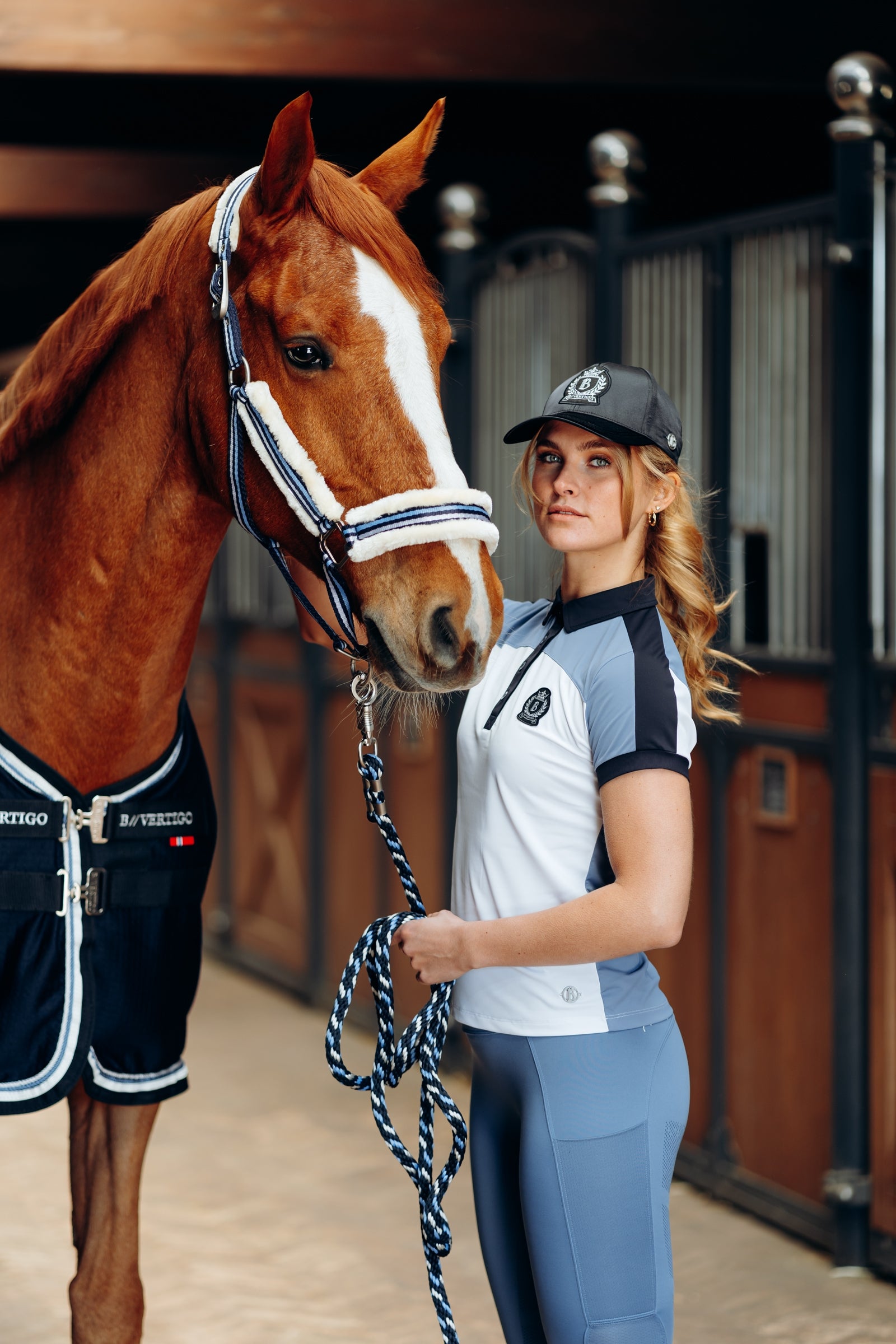 B Vertigo Cameron Halter with Faux Fur Halters & Leads