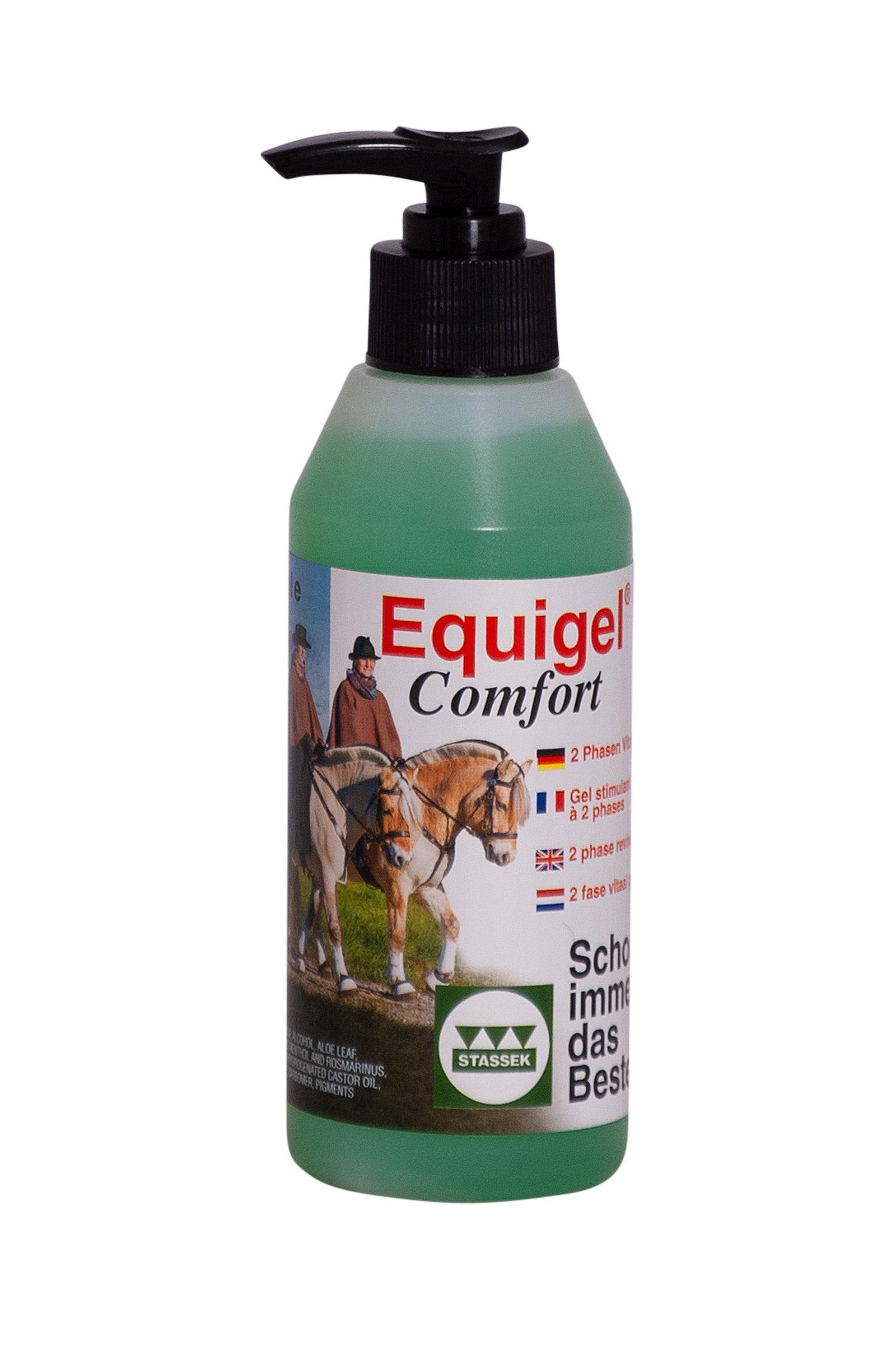 Stassek Kjølende og Lindrende Equigel Komfort med Aloe Vera, 250 ml Hestepleie