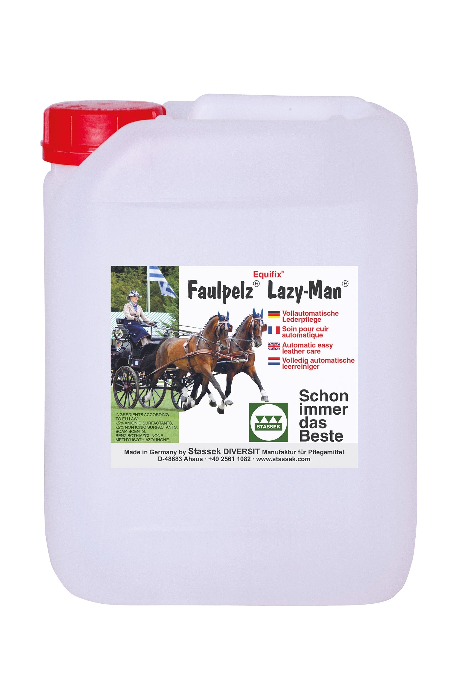 Stassek Equifix Faulpelz Lazy-Man Lærpleie, 5 liters Hestepleie