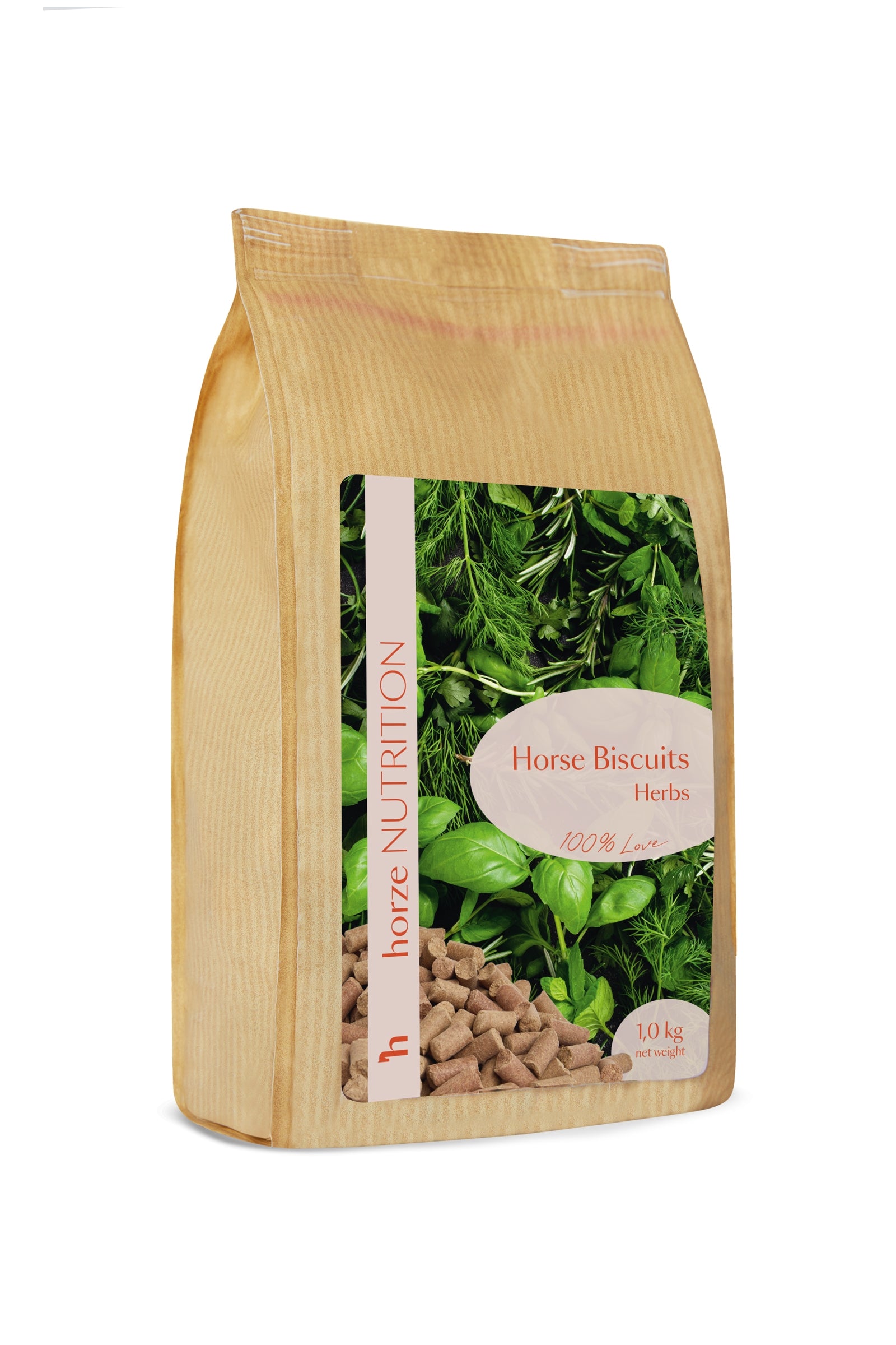 Horze Biscuits godbiter, urter, 1 kilo Horse Feed & Nutrition