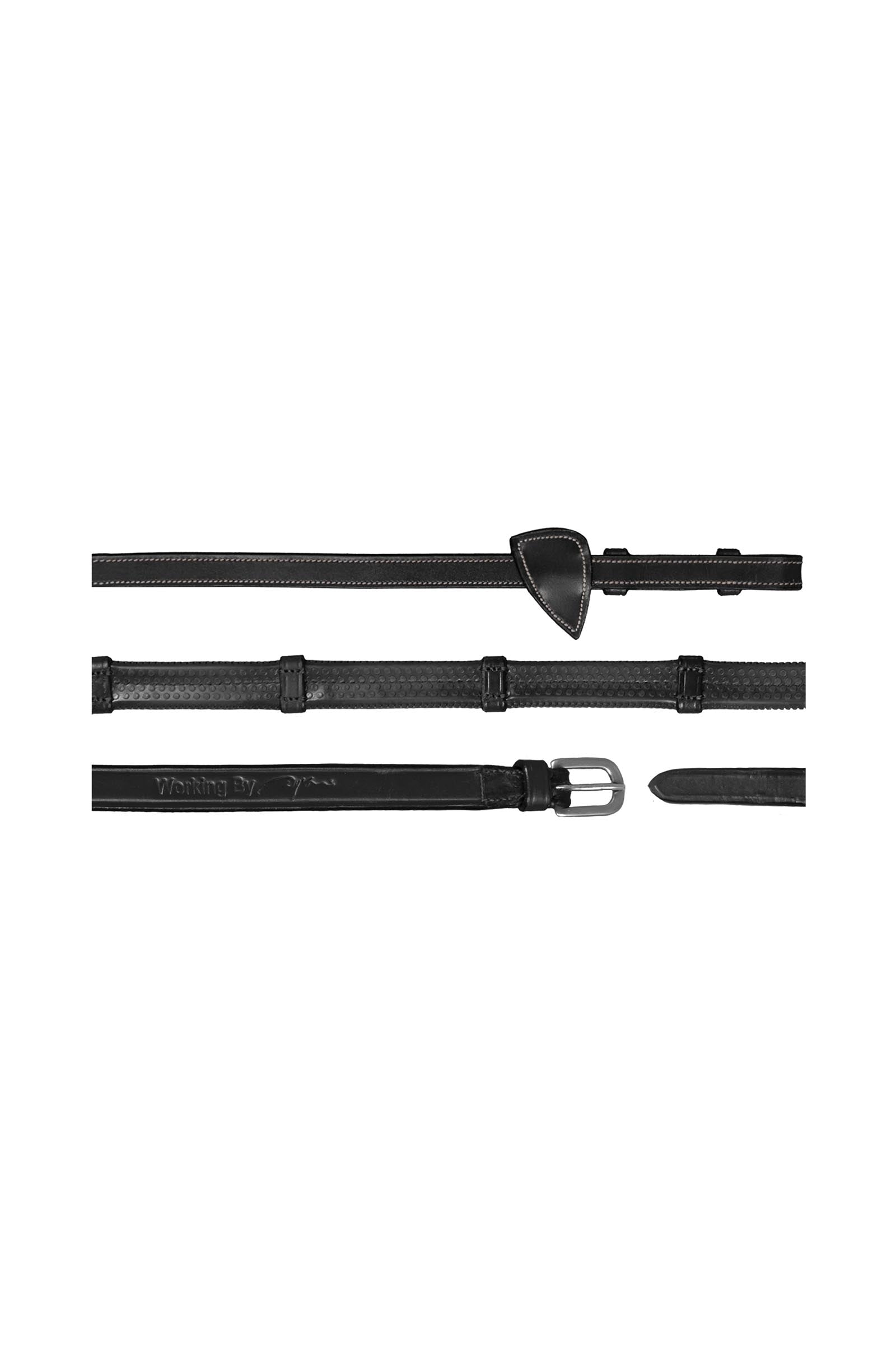 Dy'on Working gummitøyler (13 mm) med 7 lærstoppere Hodelag & Tøyler
