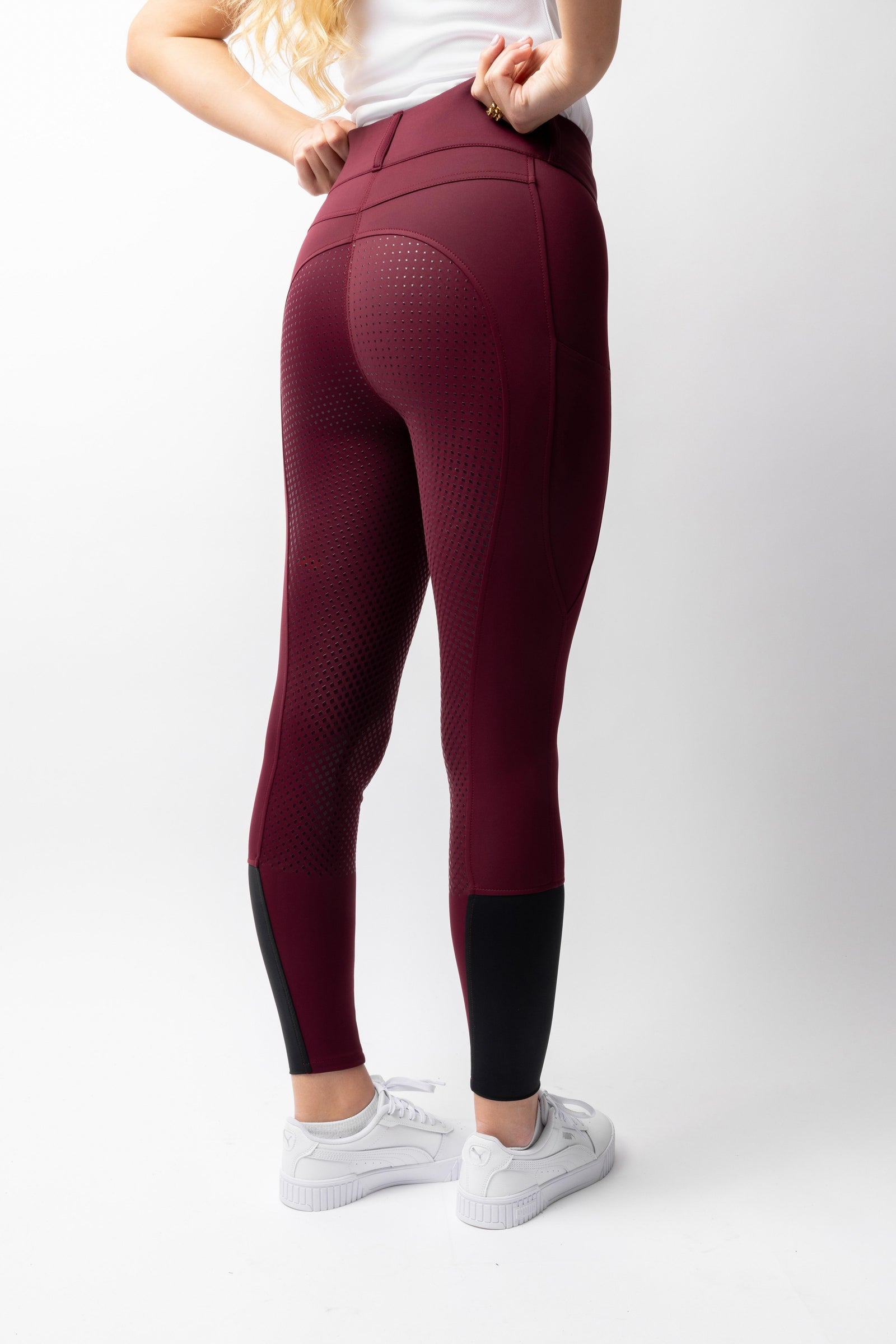 Horze Evelyn Dame Full Grip ridebukser UPF 50+ Rideklær til dame