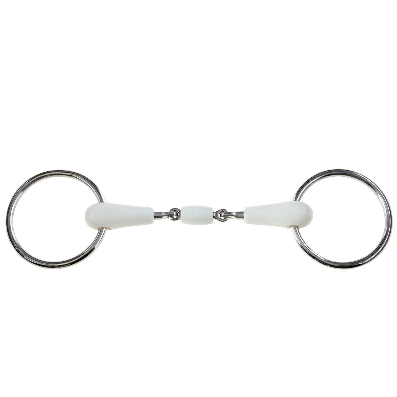 Korsteel Flexi løse ringer, oval link, tredelt trinsebitt Bitt