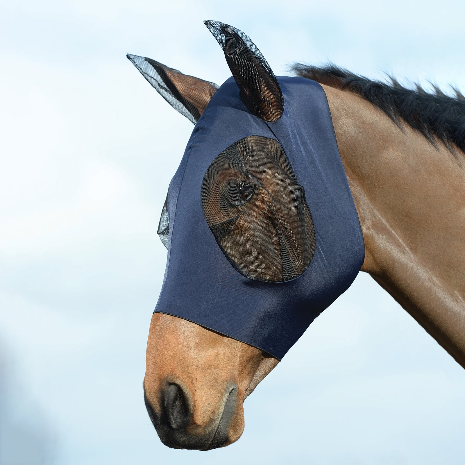 Weatherbeeta Stretch Bug fluemaske med ører Fluebeskyttelse til hest