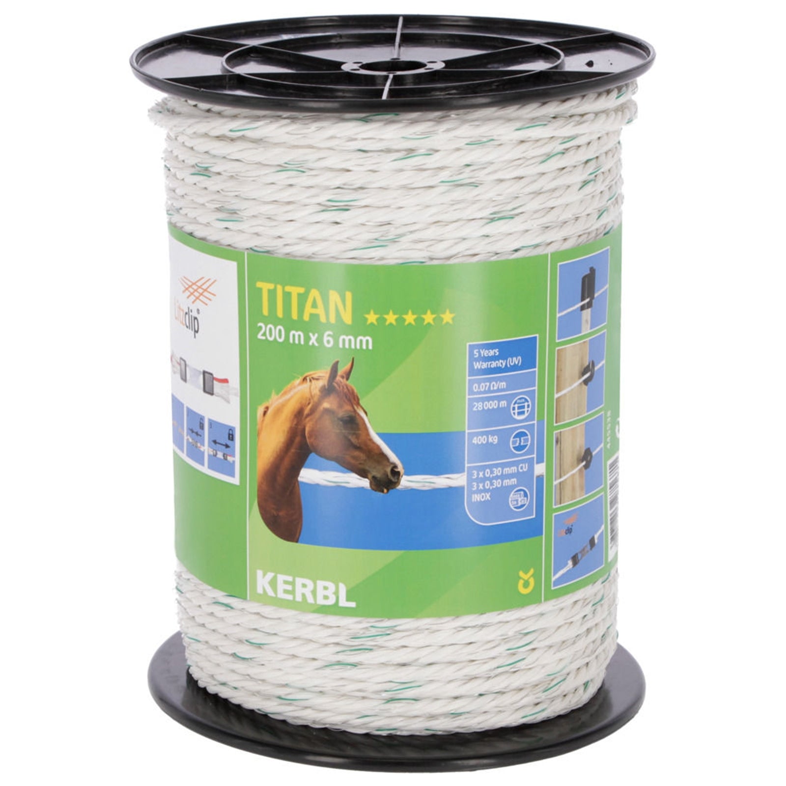 Farm Patrol Kerbl Titan gjerdetråd (200 m) Elektrisk gjerdeutstyr