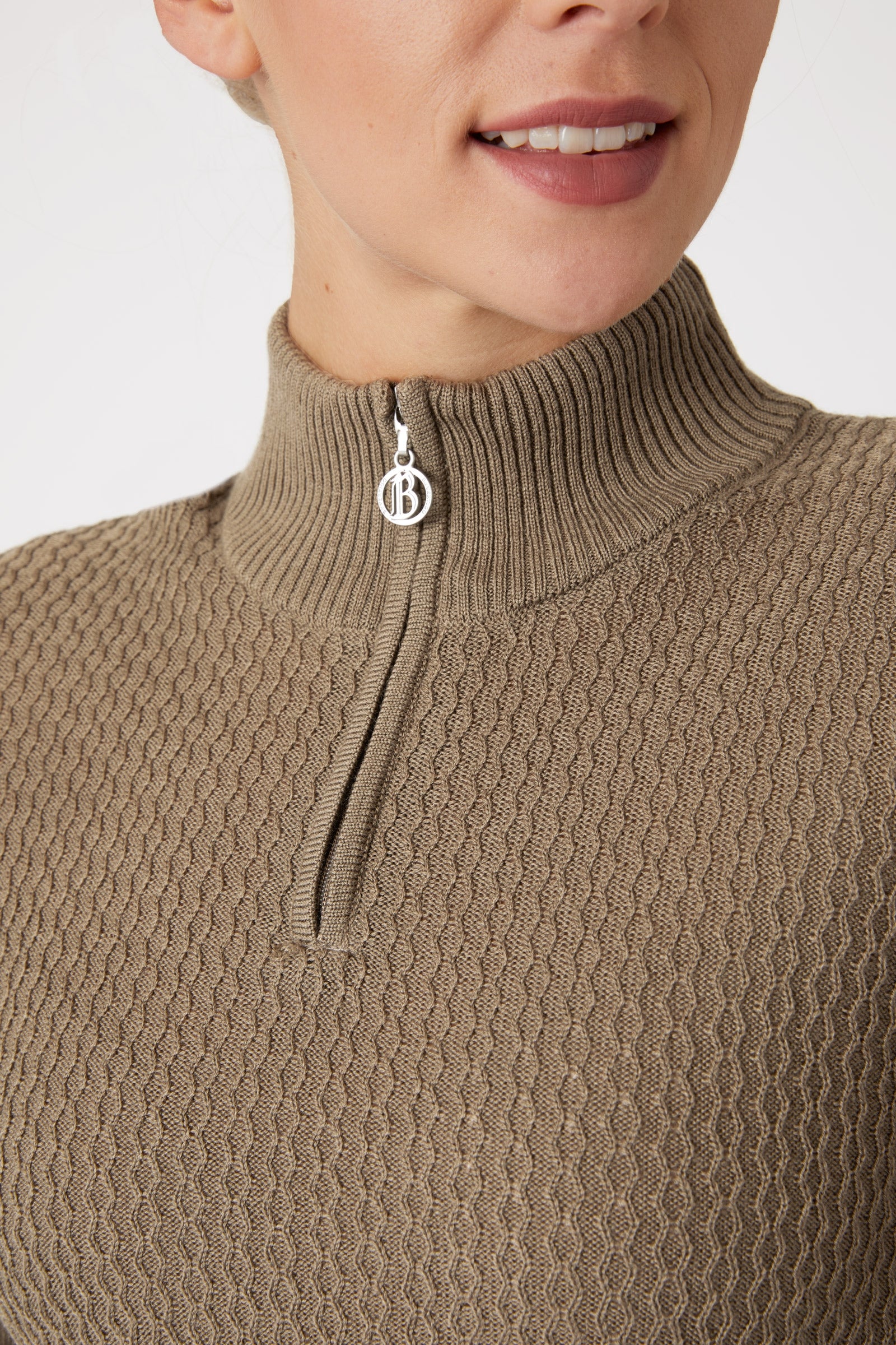 B Vertigo Ruth Women's Knitted Pullover with Zipper Women’s Riding Clothing
