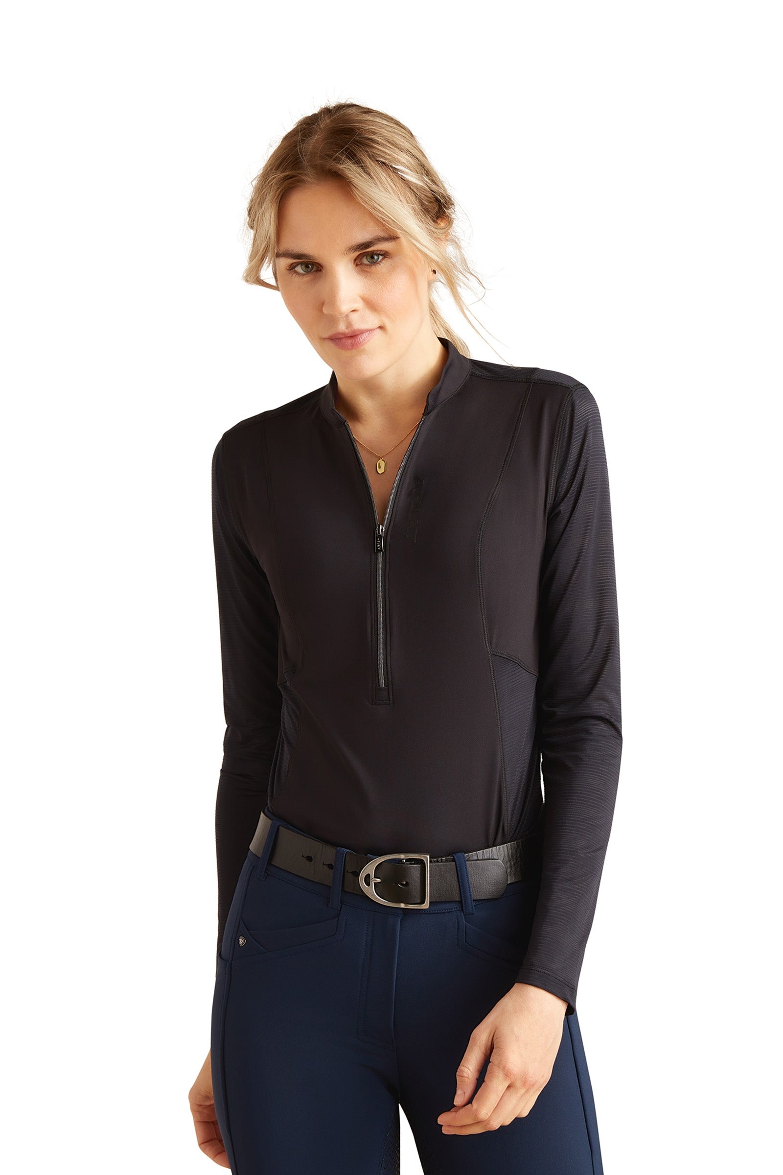 Ariat Breathe langermet dame-funksjonsskjorte med 1/4 glidelås Rideklær til dame