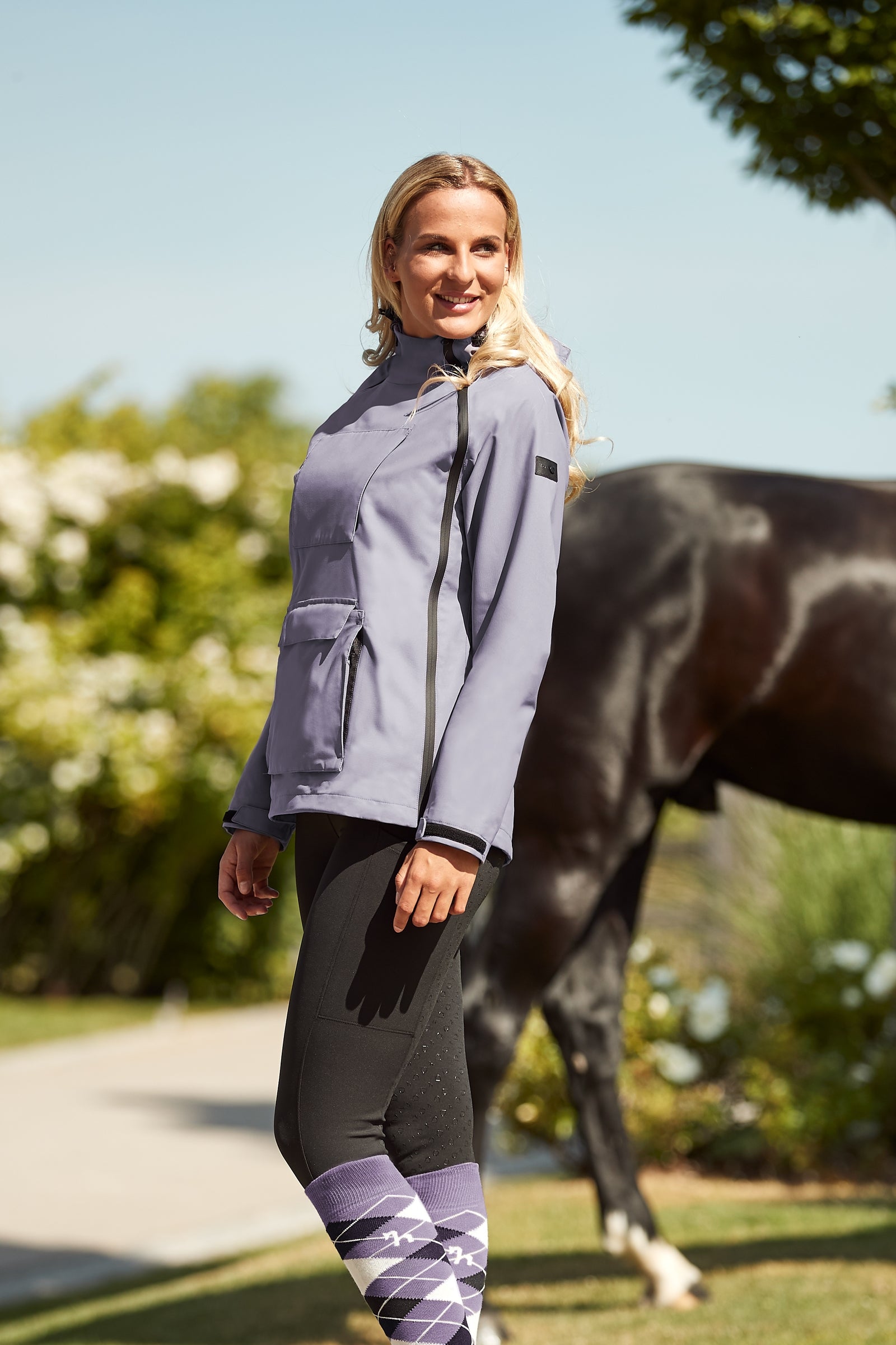 Horze Ayla Women's Rain Riding Riding Jacket with Zippers Women’s Riding Clothing