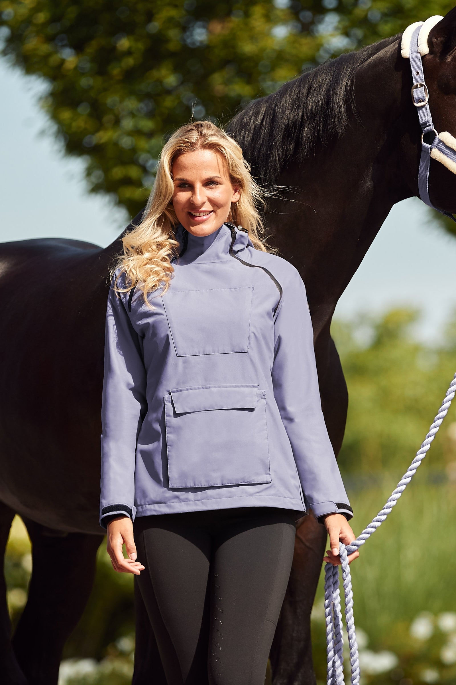Horze Ayla Women's Rain Riding Riding Jacket with Zippers Women’s Riding Clothing