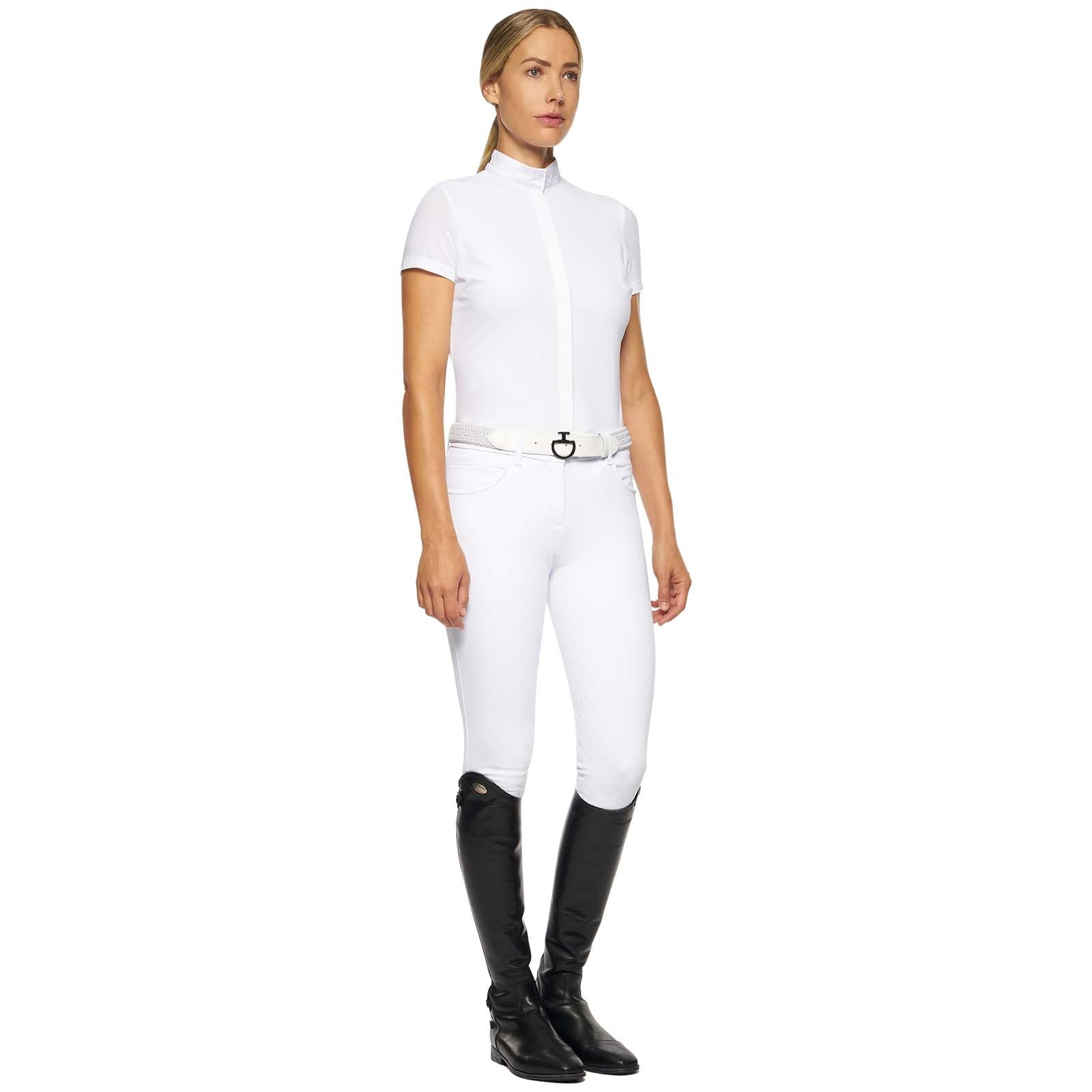 Cavalleria Toscana CT Elegant Embroidery S/S Competition Shirt Rideklær til dame