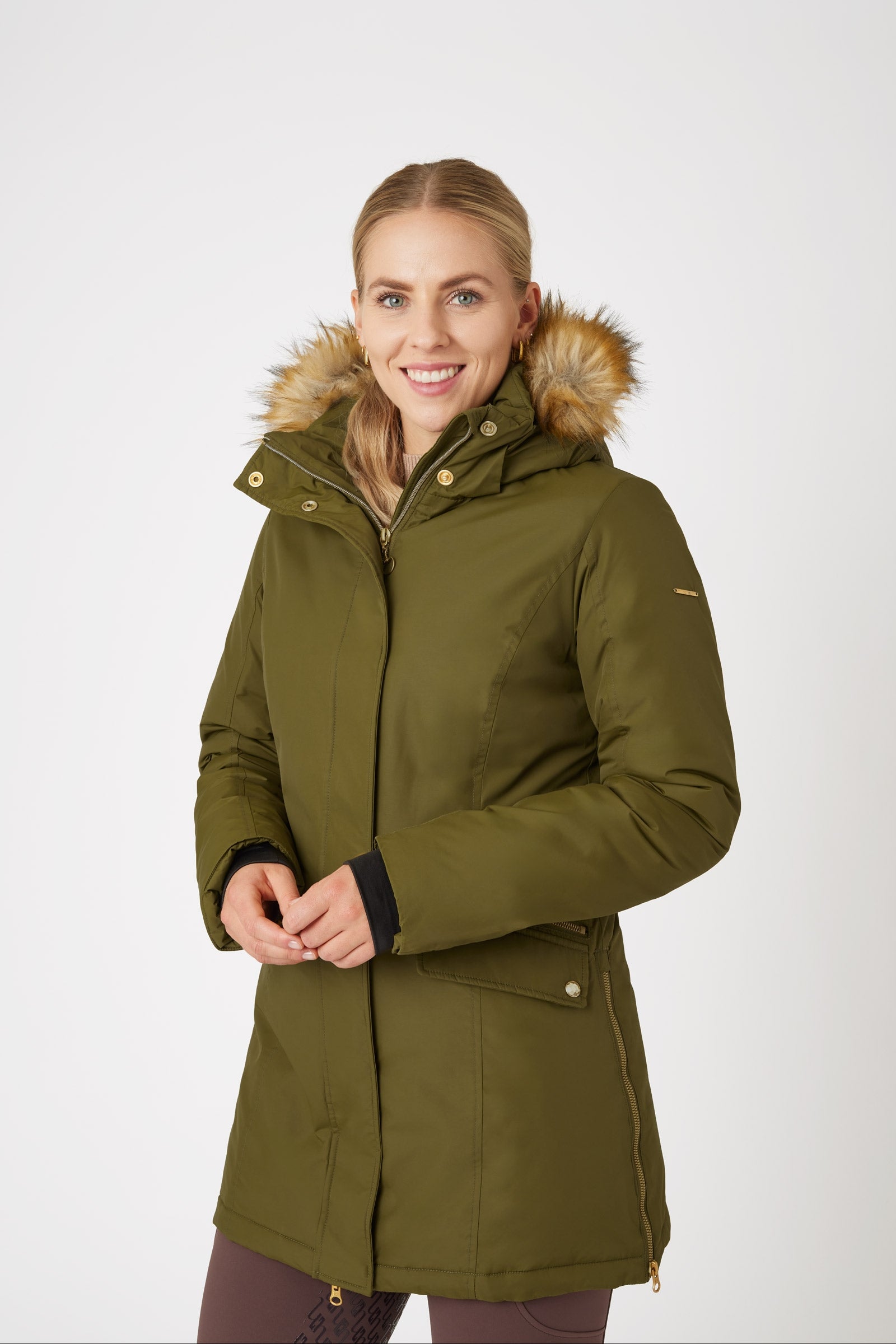 Mikaela Women's Parka Riding Jacket Fir Green – horze