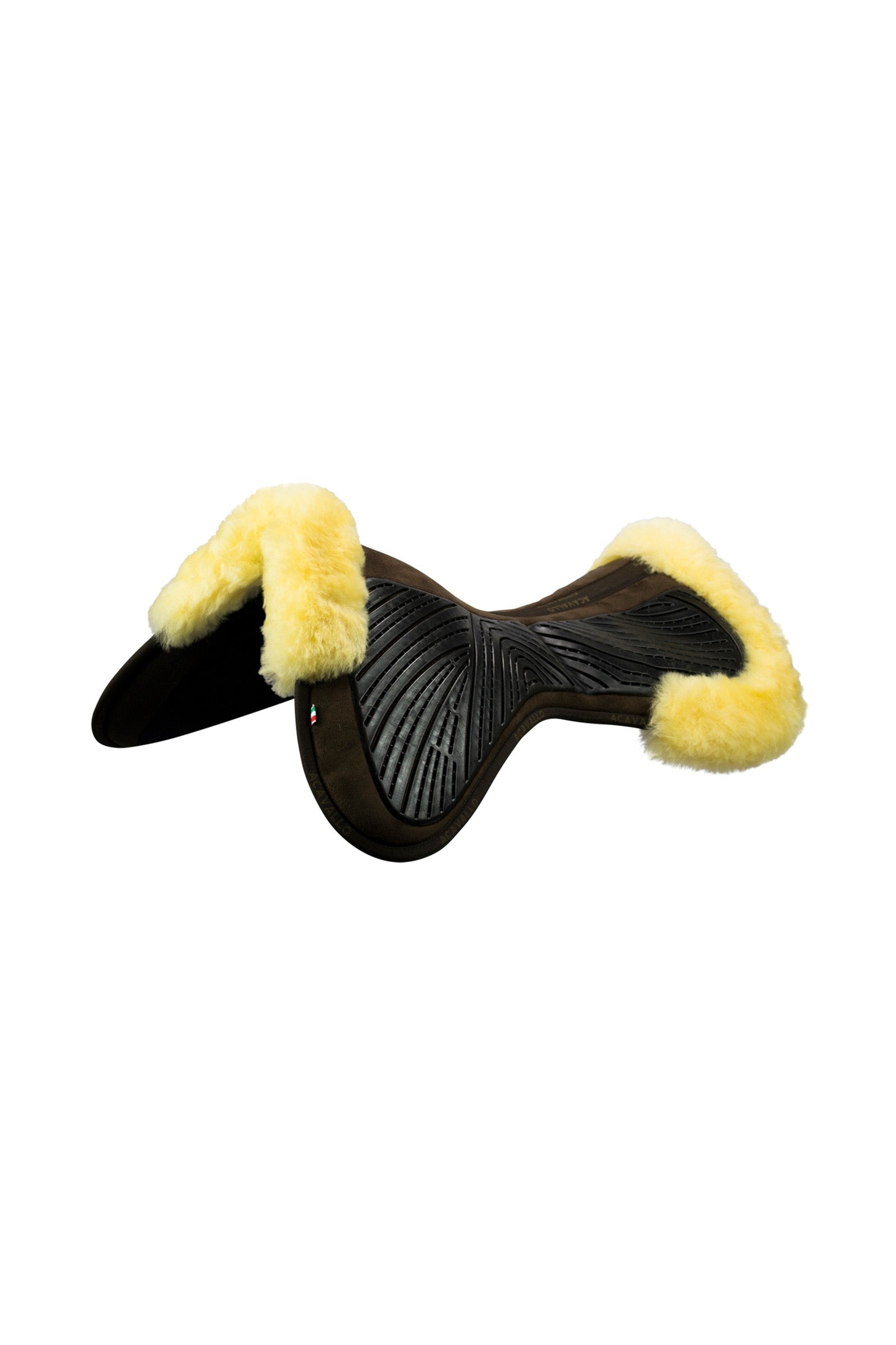 Acavallo Close Contact Gel & Memory Foam halvpad med saueskinn Sjabraker