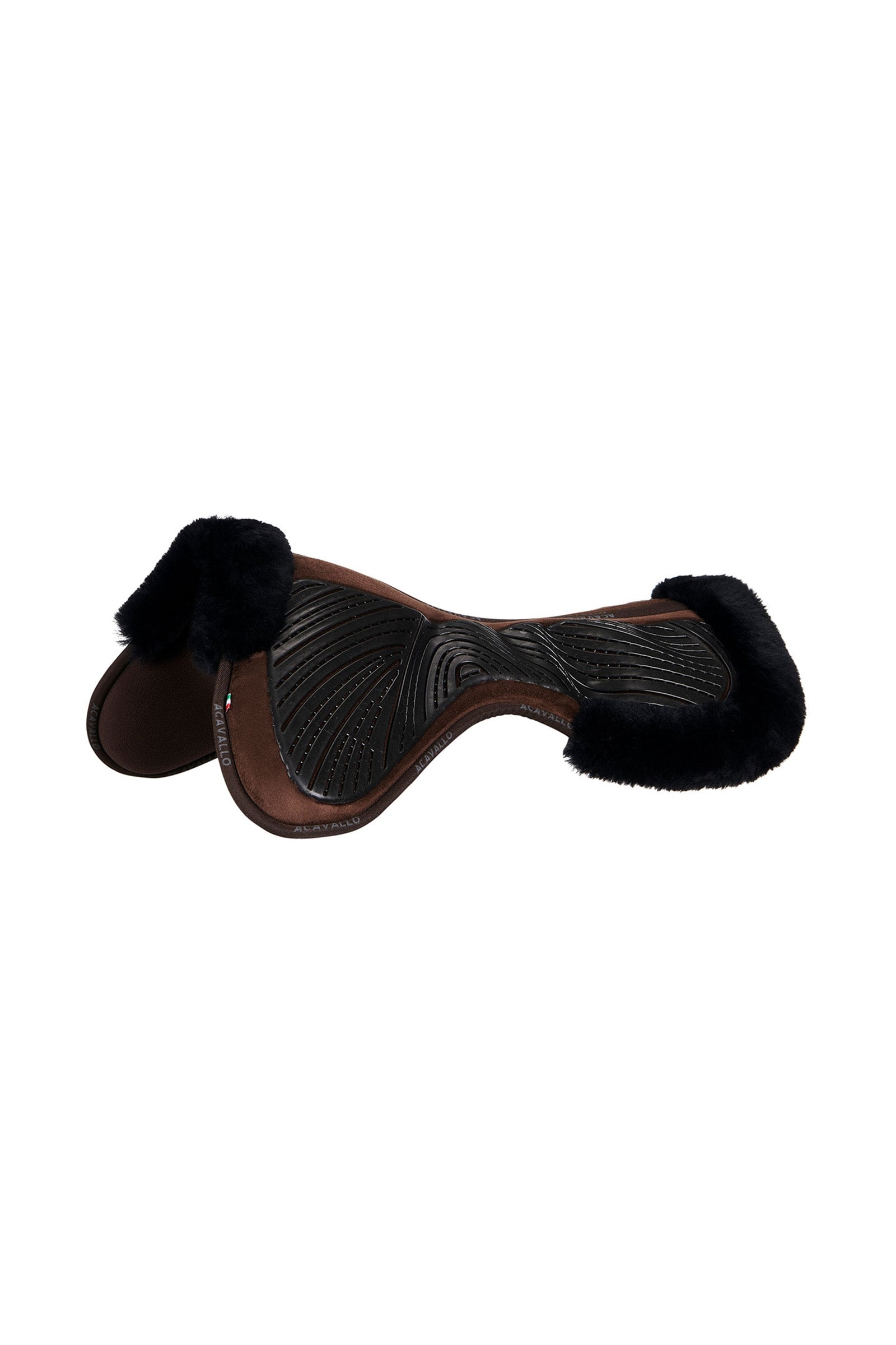 Acavallo Close Contact Gel & Memory Foam halvpad med saueskinn Sjabraker