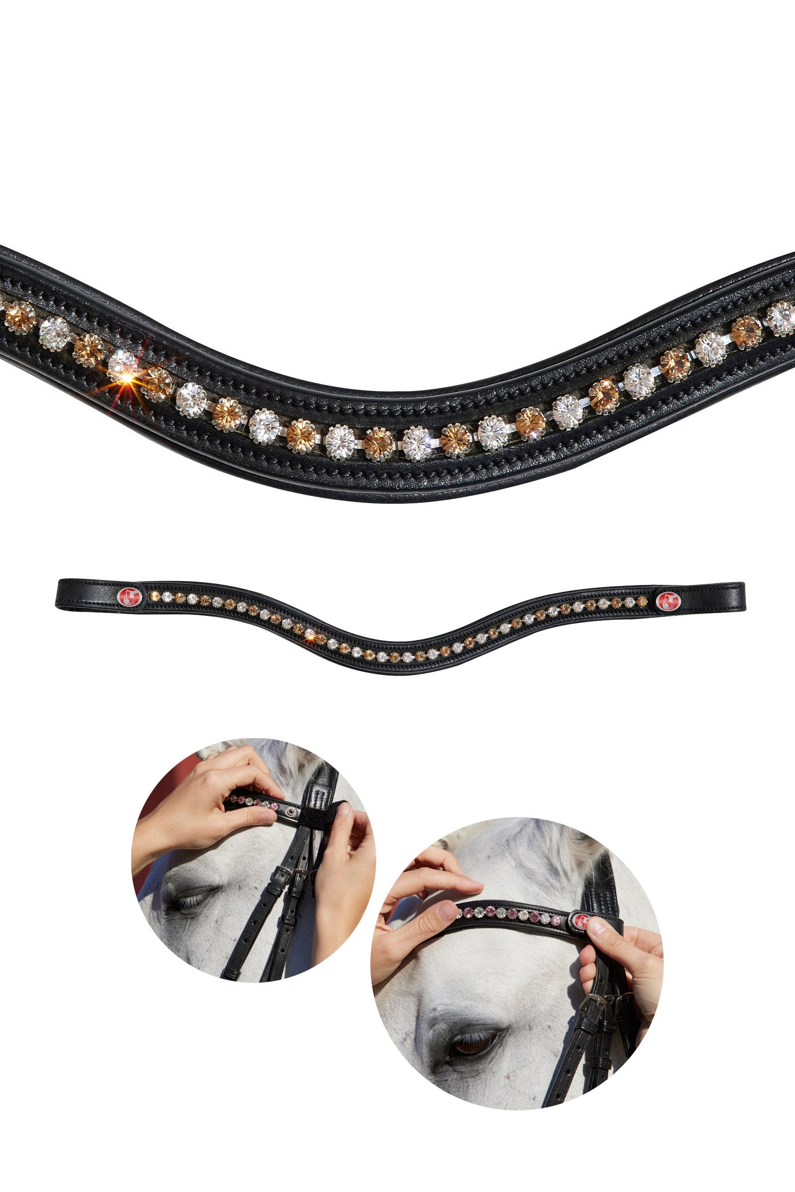 Kieffer FlexiLoop® Crystal pannebånd Hodelag & Tøyler