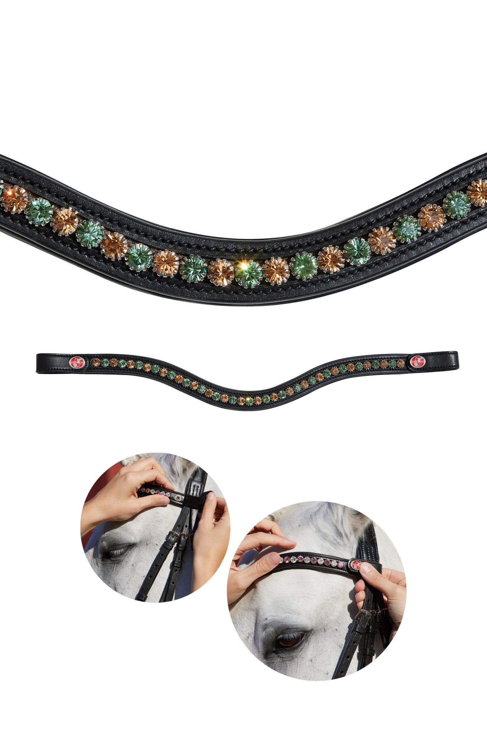 Kieffer FlexiLoop® Crystal pannebånd Hodelag & Tøyler