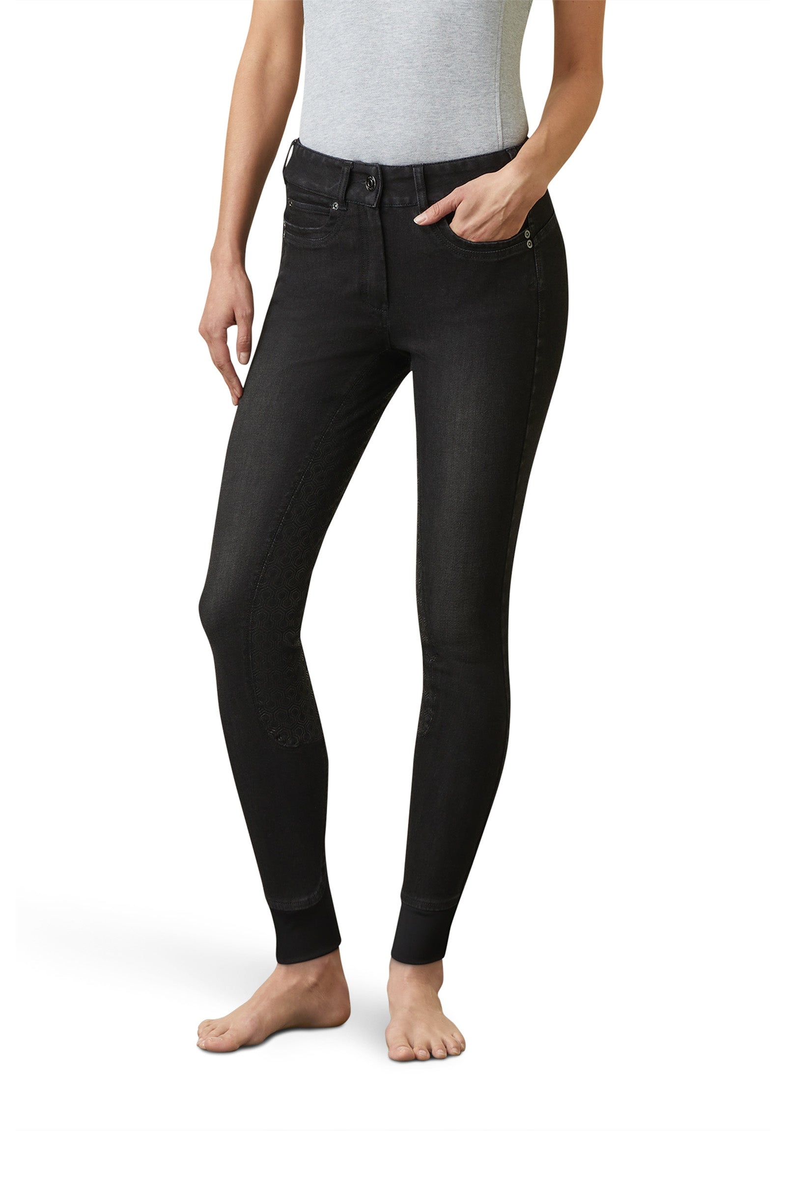 Ariat Halo B Ridebukser med full grep i dongeri for kvinner Womens Breeches