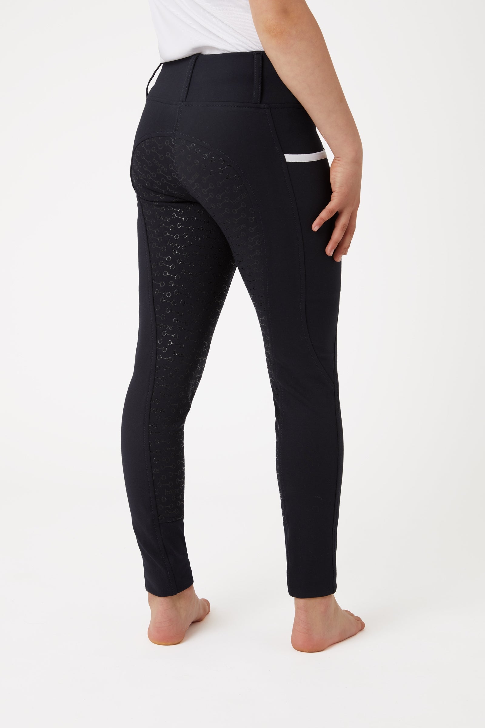 Horze Lucinda tights, helforsterket med silikon, høyt liv, barn Rideklær til barn