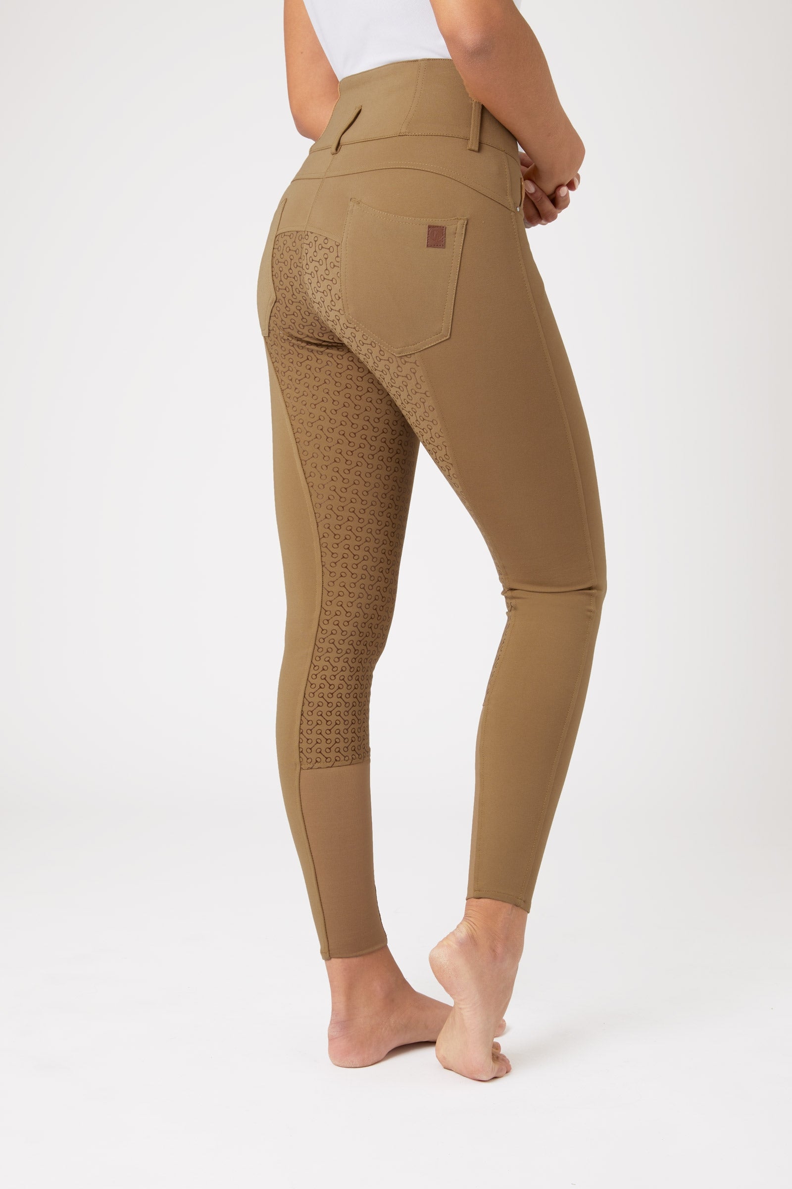 Horze Tara helforsterkede ridebukser med høyt liv og silikon, dame Womens Breeches