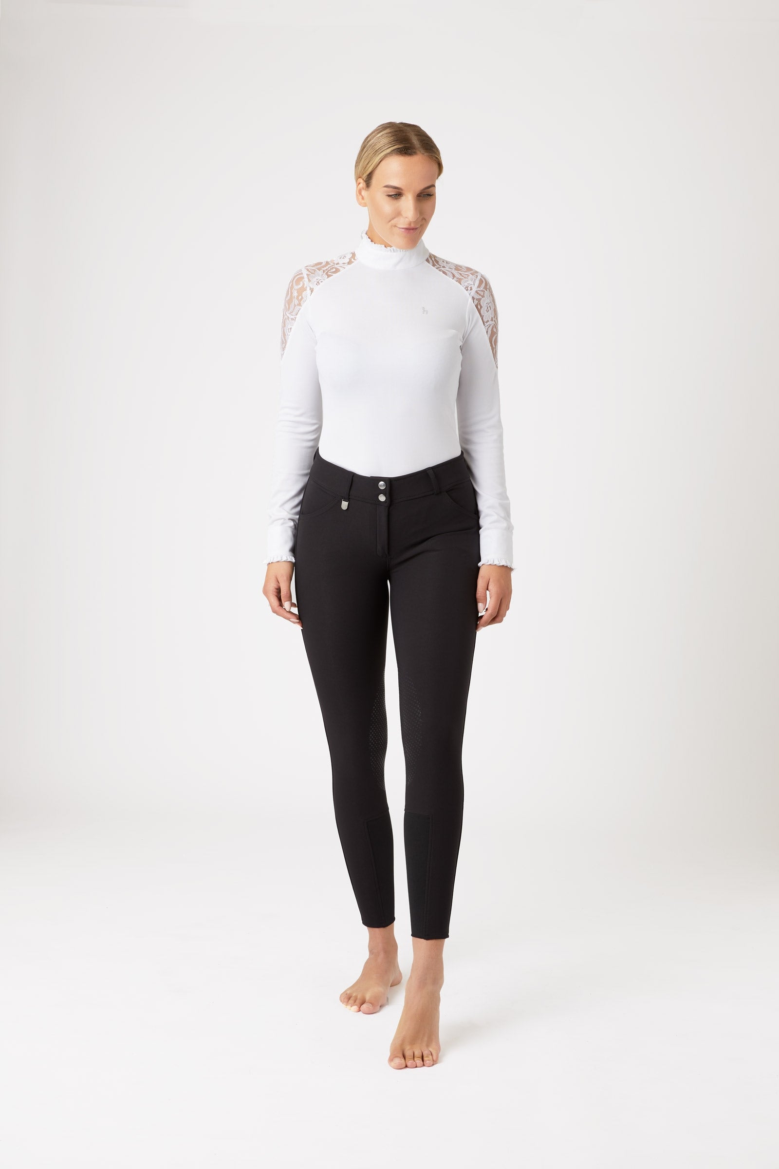 Horze Grand Prix Women's Silicone Knee Patch Breeches UPF 50+ Womens Breeches