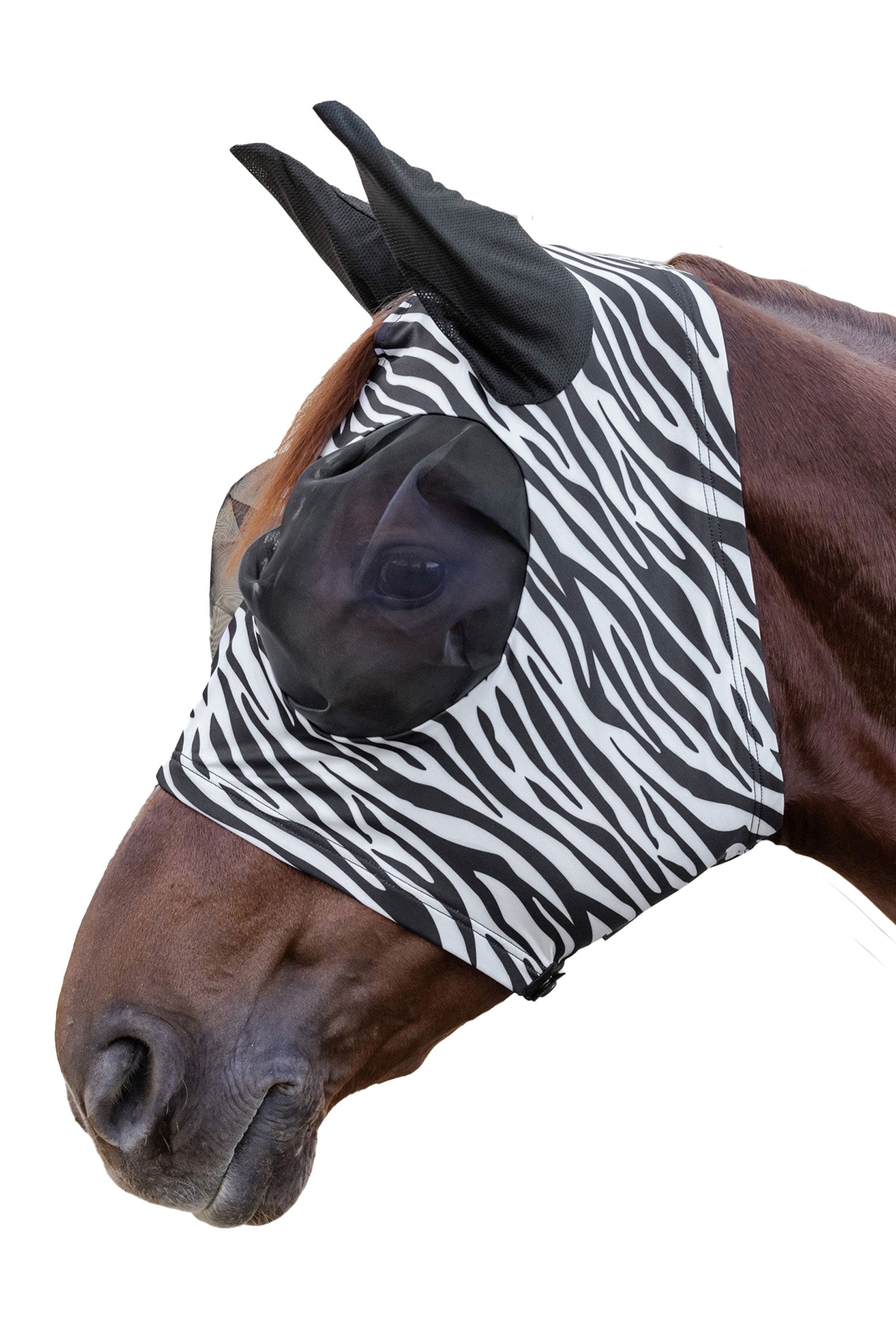 Waldhausen Puck Zebra fluebeskyttelsesmaske Fluebeskyttelse til hest