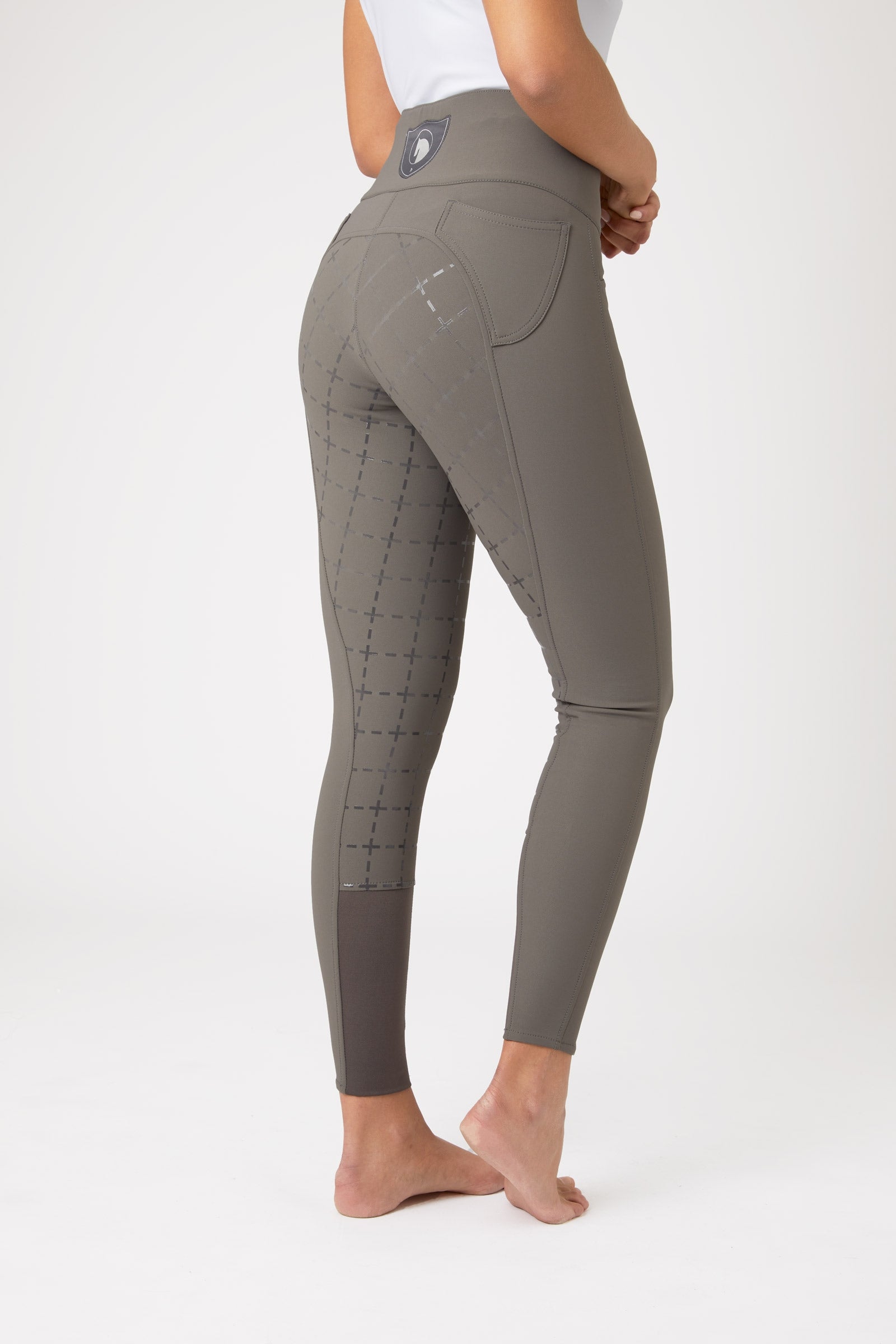 Horze Desiree ridebukse med høyt liv og helforsterkning i silikon for damer, UPF 50+ Womens Breeches