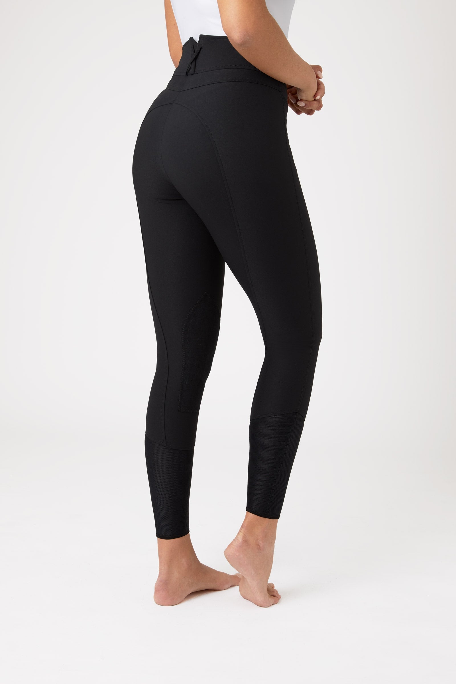 Horze Angelina Women's Lightweight Stretch Leather Knee Patch Breeches Womens Breeches