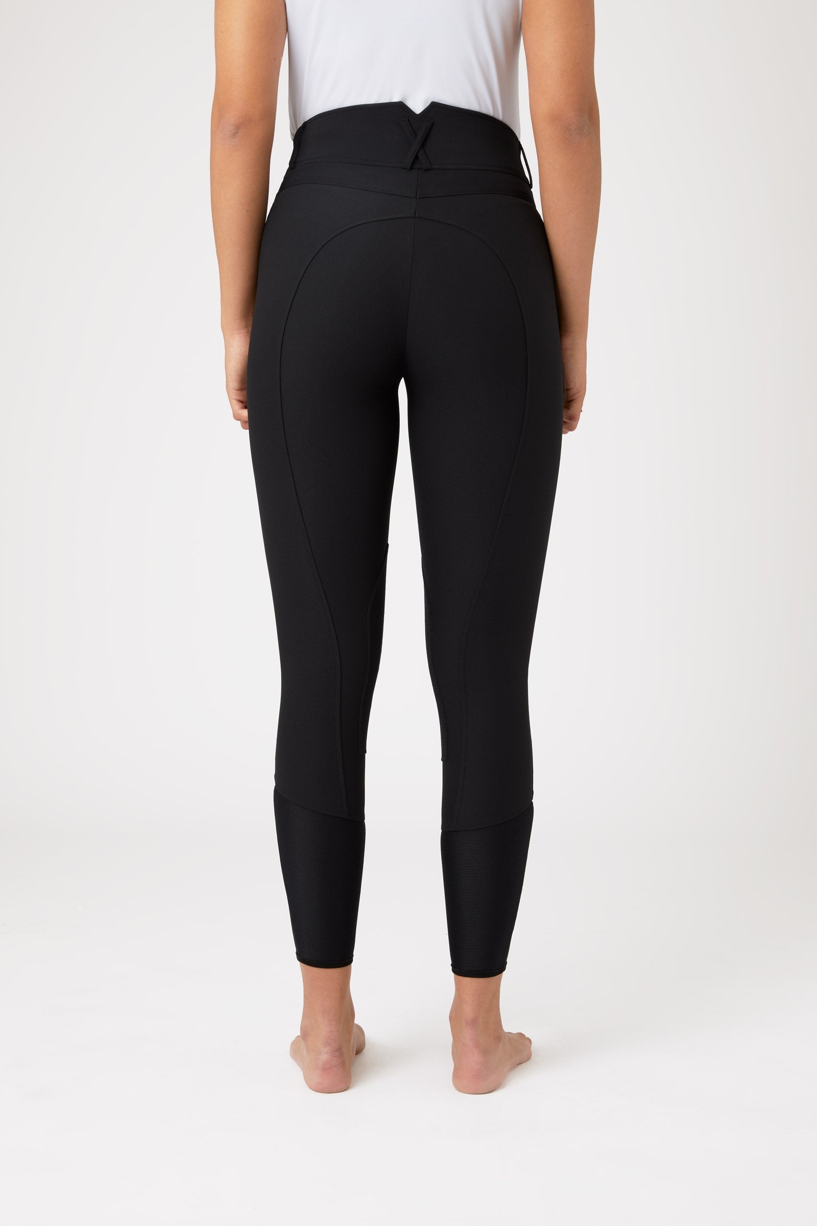Horze Angelina Women's Lightweight Stretch Leather Knee Patch Breeches Womens Breeches