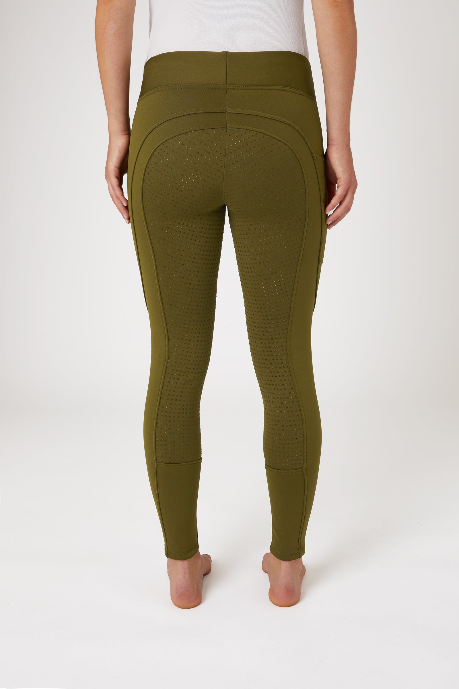 Horze Active Women's Full Grip Winter Riding Tights with Phone Pocket Womens Breeches