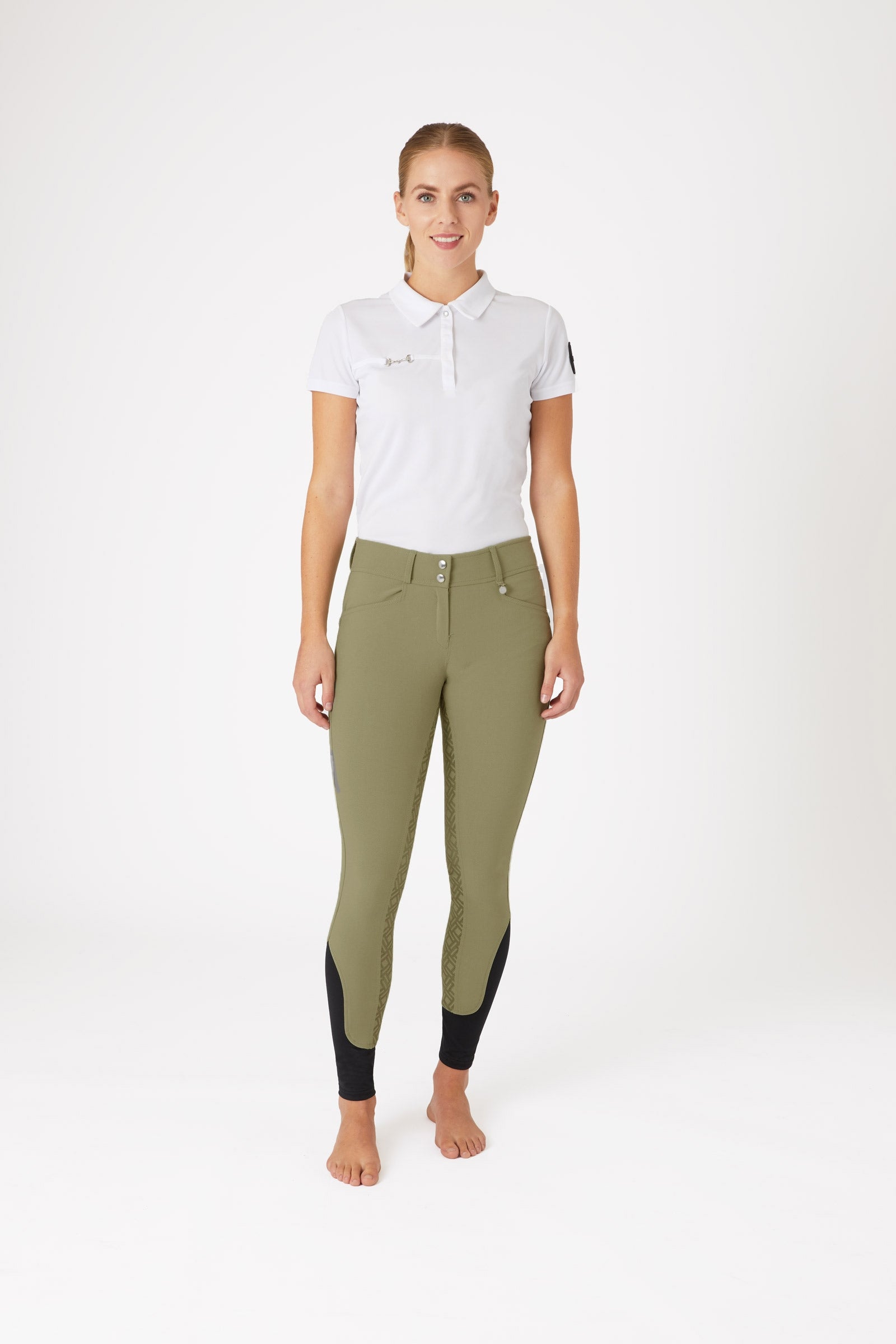 Horze Women's High Waist Breeches with Silicone Full Grip Womens Breeches