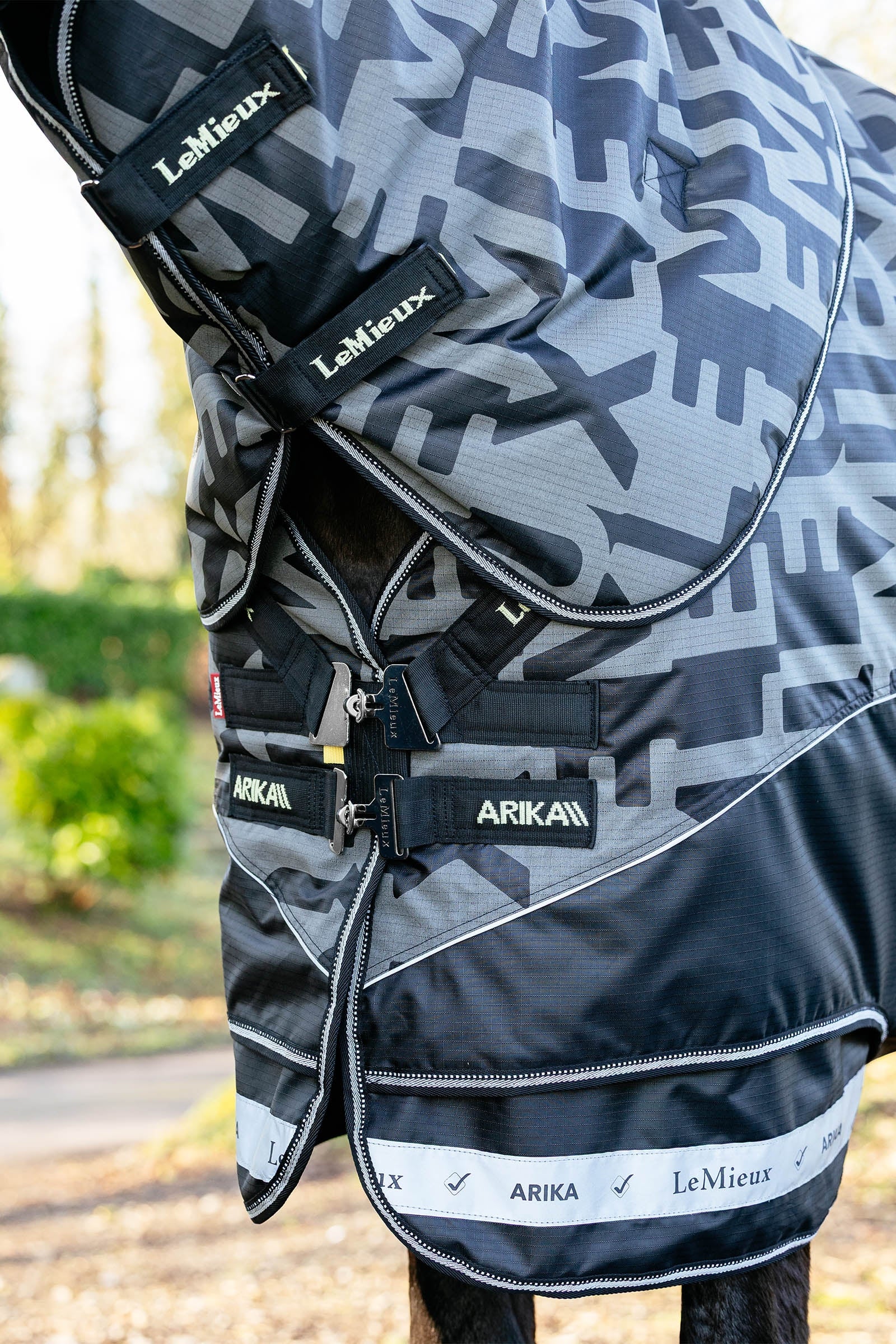 LeMieux Arika Reflective Turnout Rug With Detachable Neck, 0 g Horse Rugs