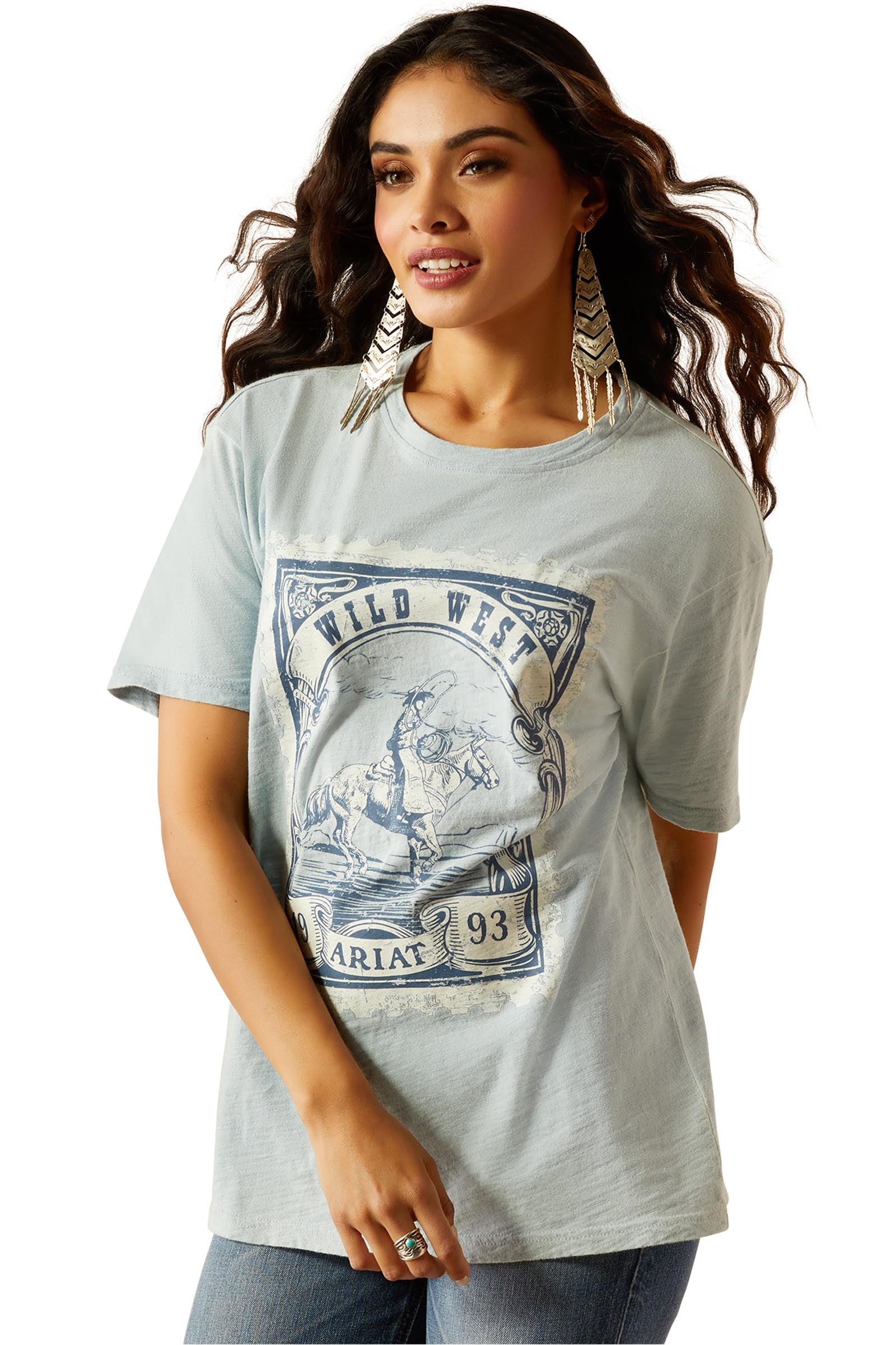 Ariat Wild West Stamp dame-T-skjorte Rideklær til dame