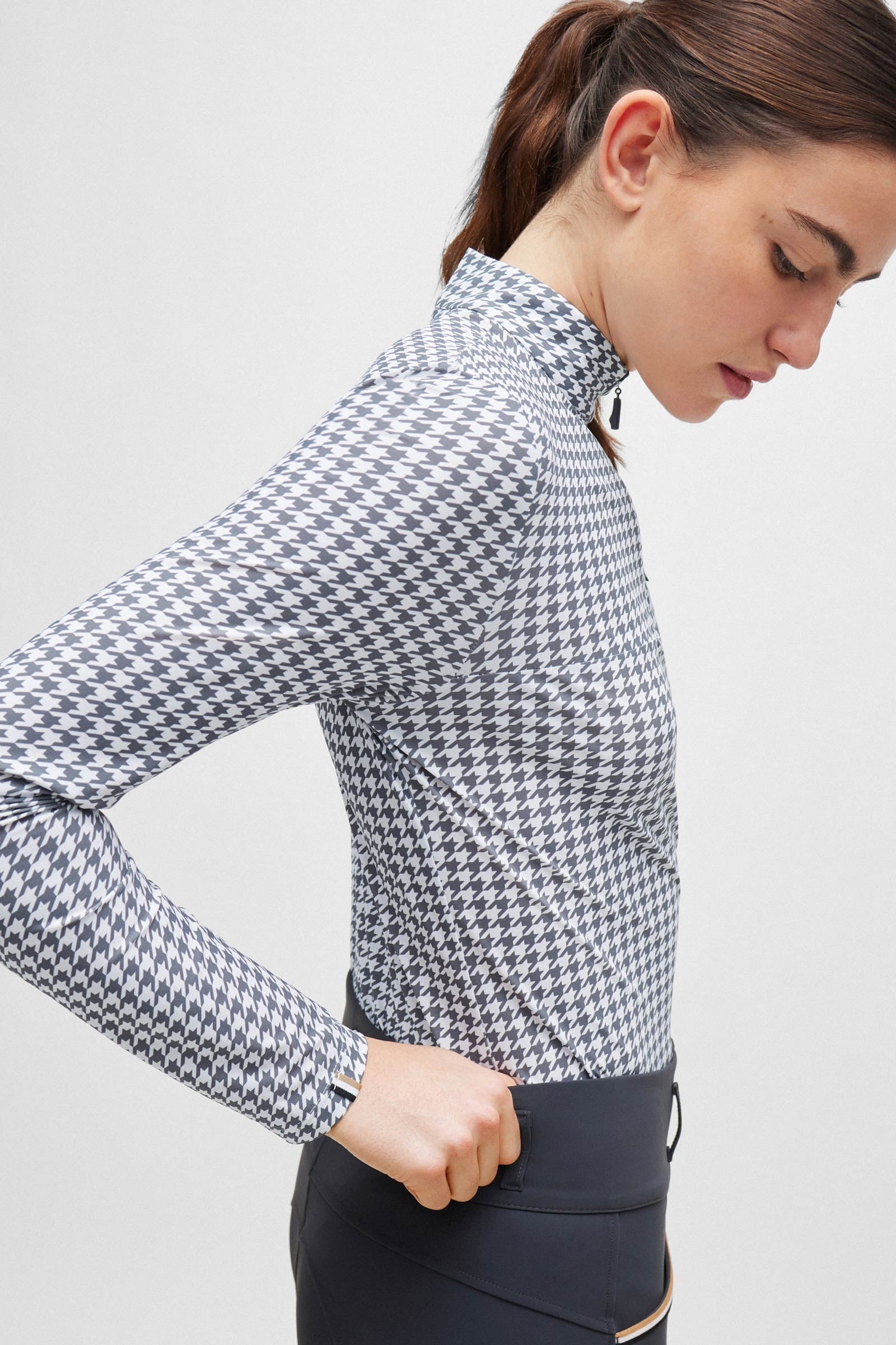 Boss Rachel Training Shirt Houndstooth Women’s Riding Clothing