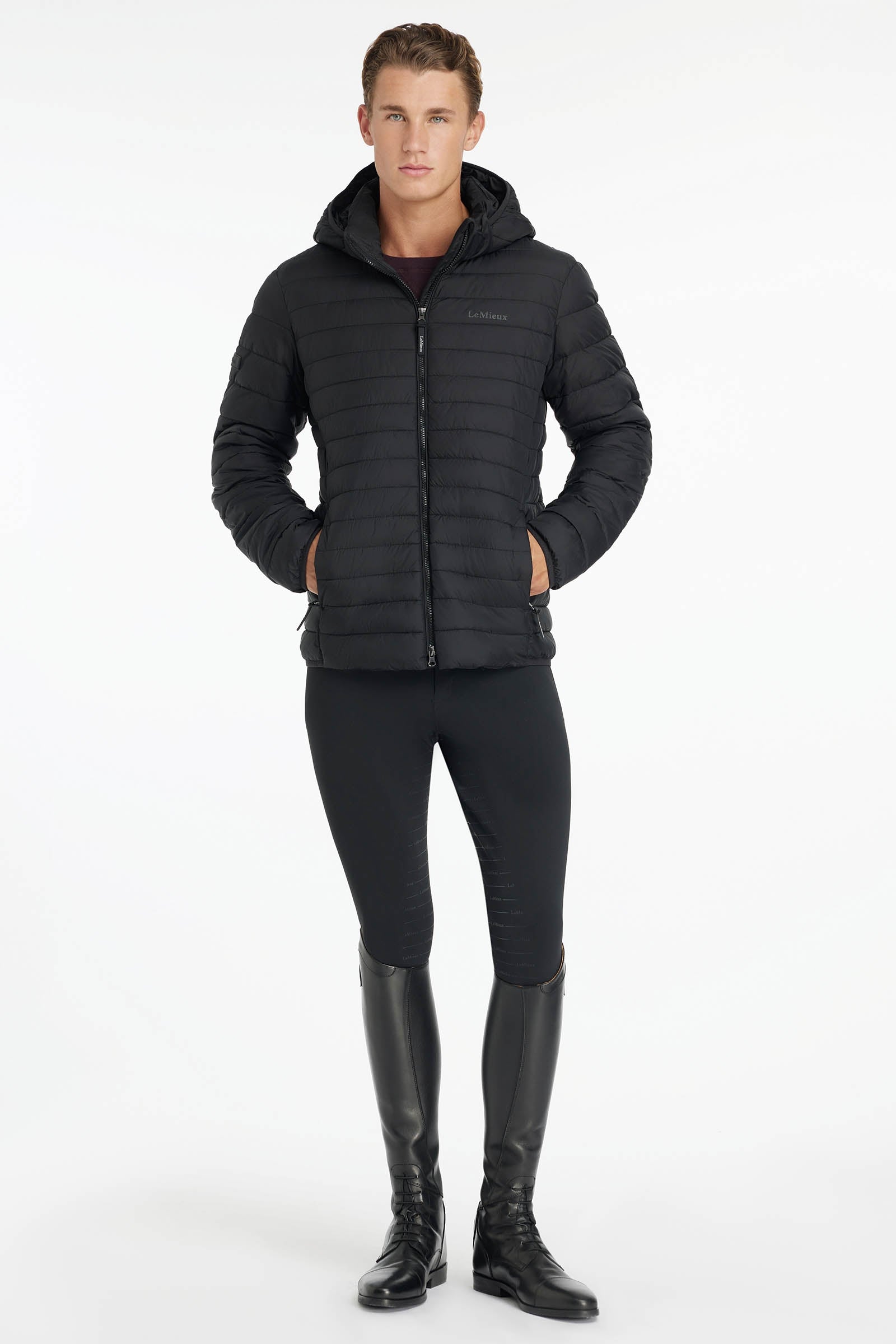 LeMieux Men`s Hooded Puffer Jacket Mens Riding Clothing