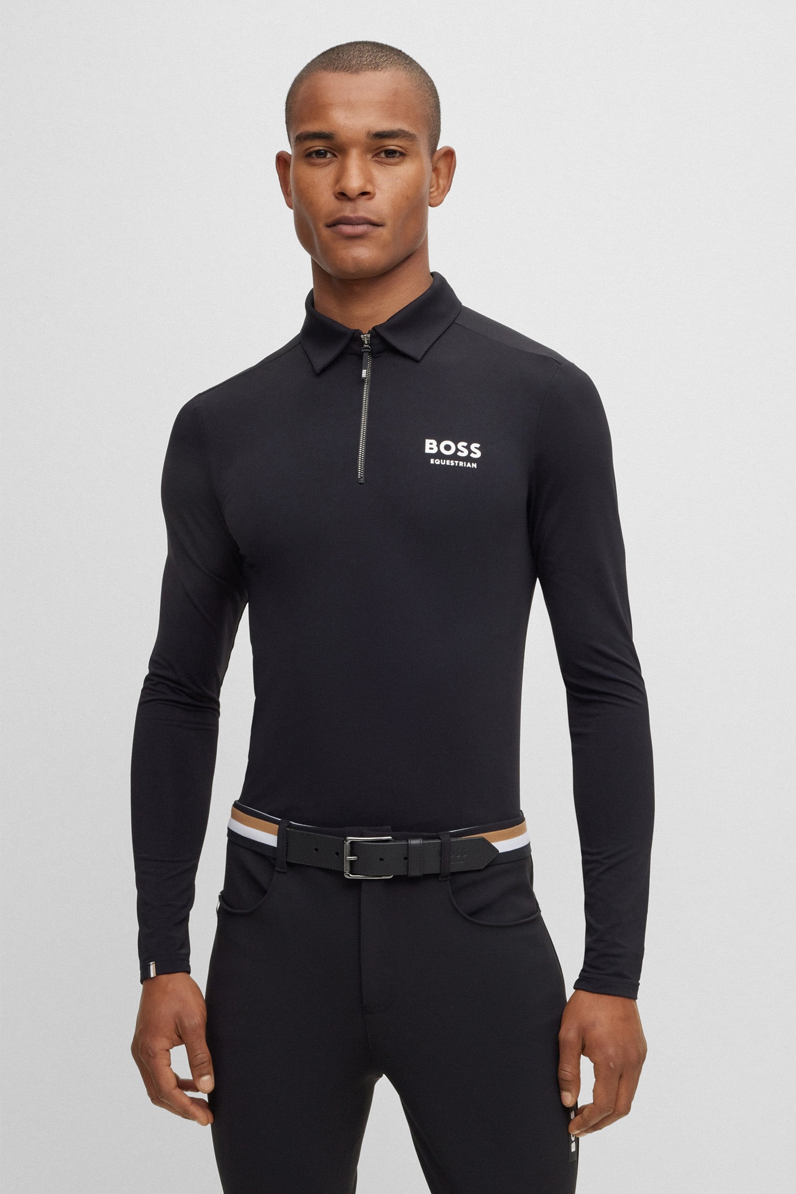 Boss Elton Signature Stripe Trenings-poloskjorte for menn Rideklær til herre