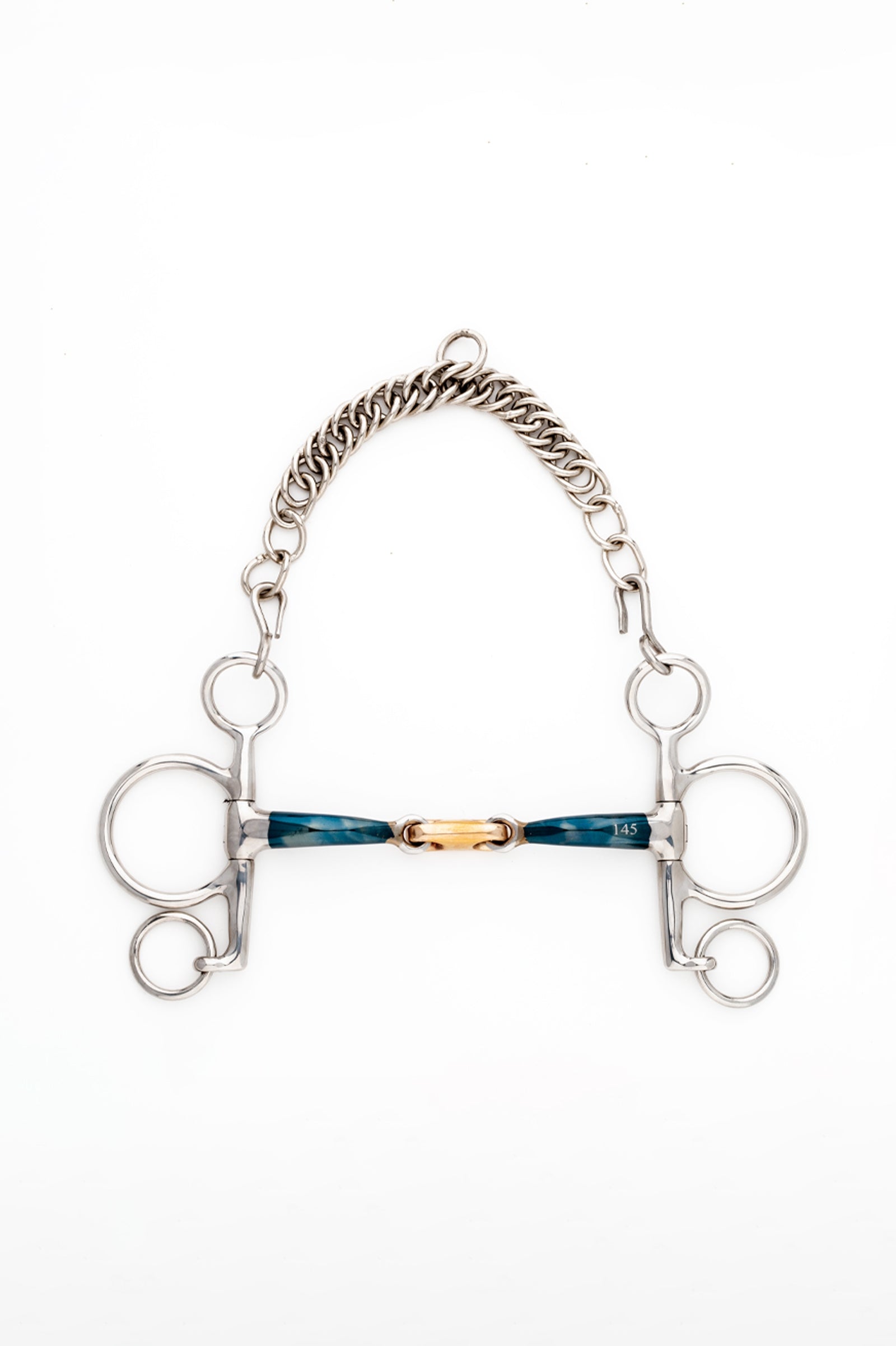 Kavalkade ergonomisk pelham-bitt, dobbeltledd, kort, 14 mm Bitt