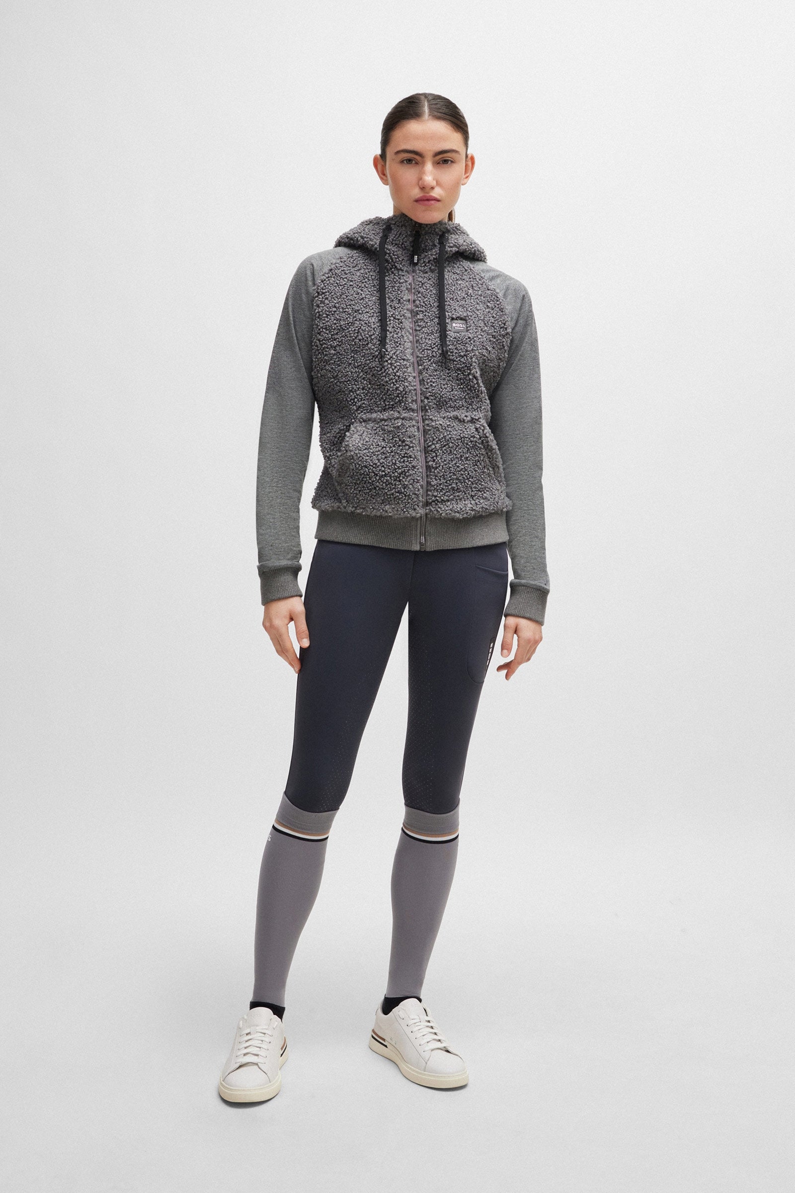 Boss Riva Teddy Hybrid Zip Hoodie Women’s Riding Clothing