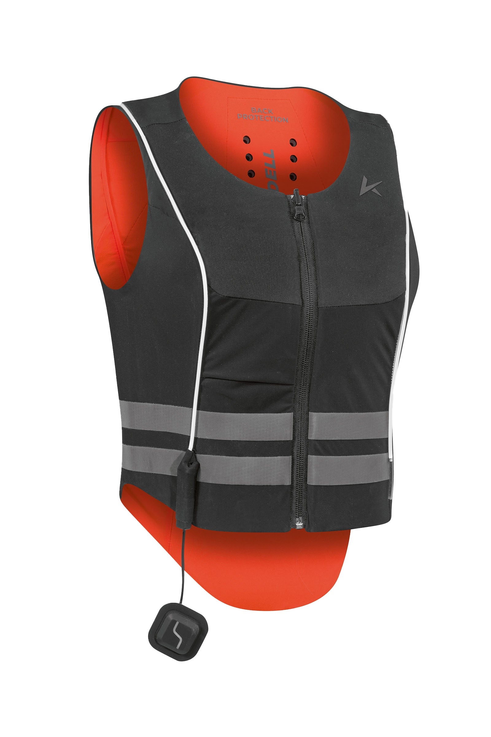 Komperdell Ballistic High Visibility FlexFit ryggbeskytter, vendbar Ridehjelm & sikkerhetsvest