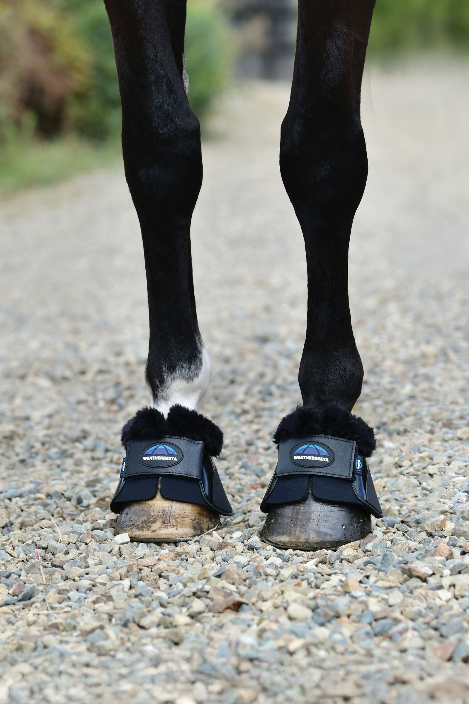 Weatherbeeta Tough-Tec Impact Fleece Trim Bell Boots Leg Protection & Hoof Protection for Horses