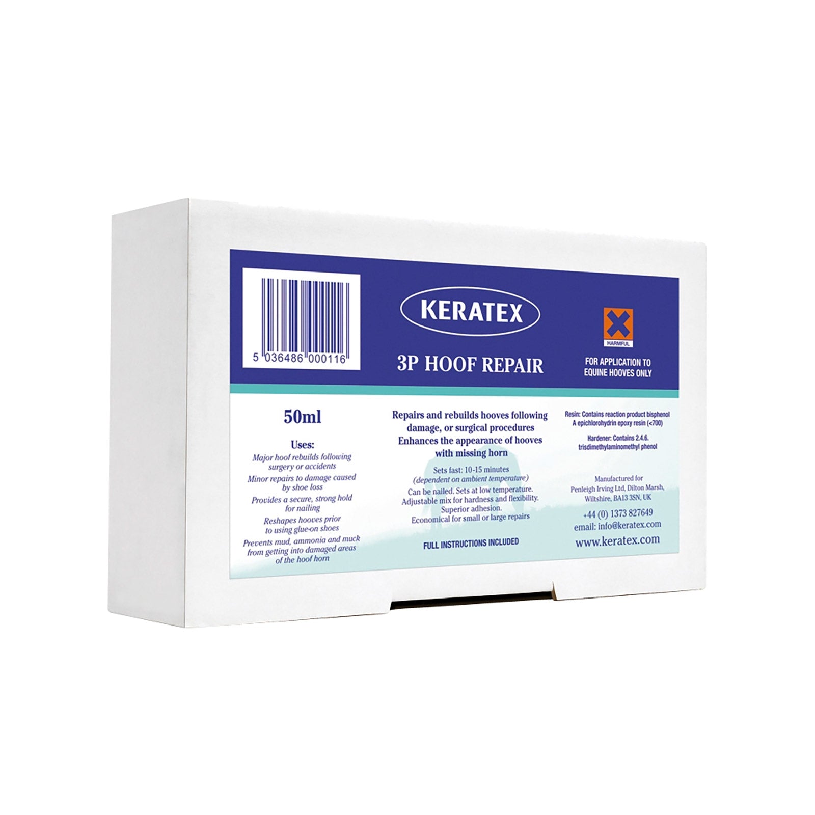 Keratex 3P Hoof Repair, 50 ml Hestepleie