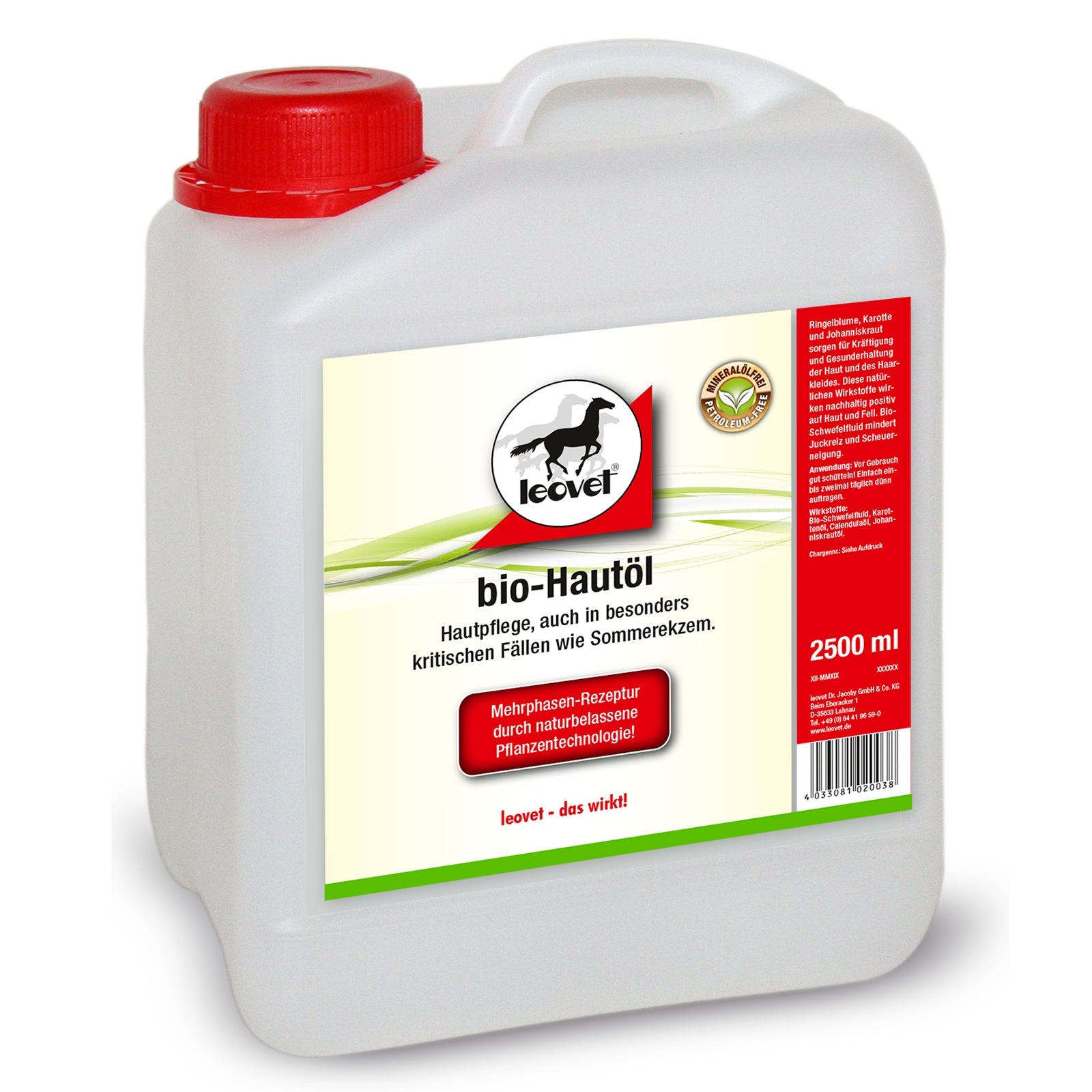 Leovet bio-Skin olje, 2500 ml Hestepleie