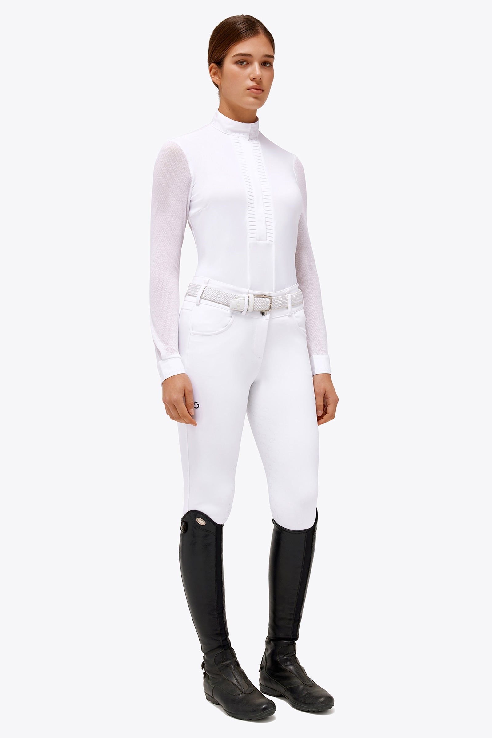 Cavalleria Toscana Women's Pleated Longsleeve Competition Shirt Women’s Riding Clothing