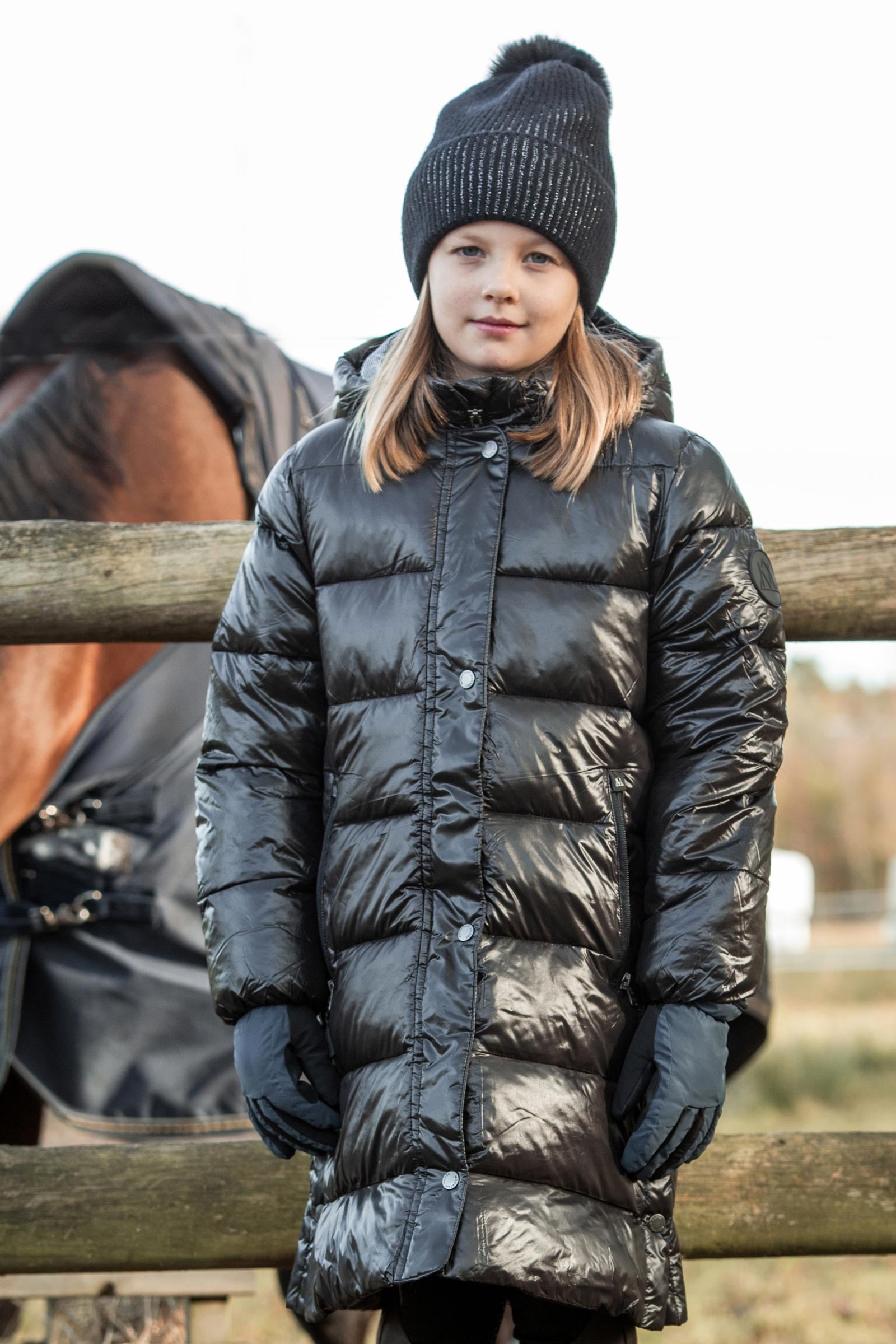 Mountain Horse Irma lang polstret kåpe for barn Rideklær til barn