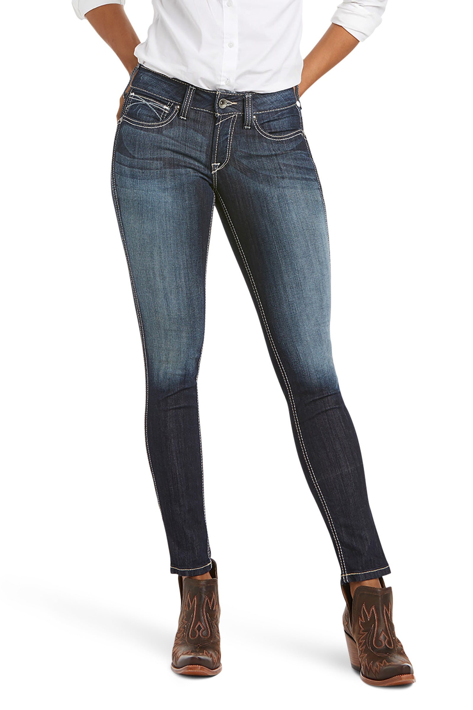 Ariat Ella R.E.A.L dames stretch skinny jeans med middels høy midje Womens Breeches