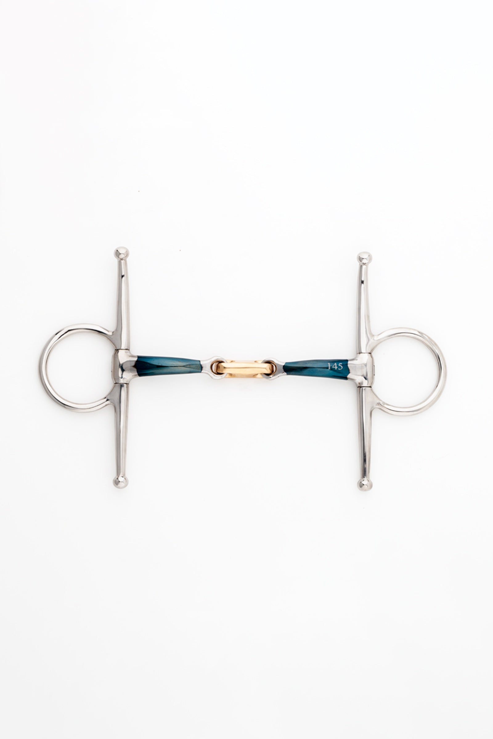 Kavalkade ergonomisk full cheek bitt, dobbeltledd, 14 mm Bitt