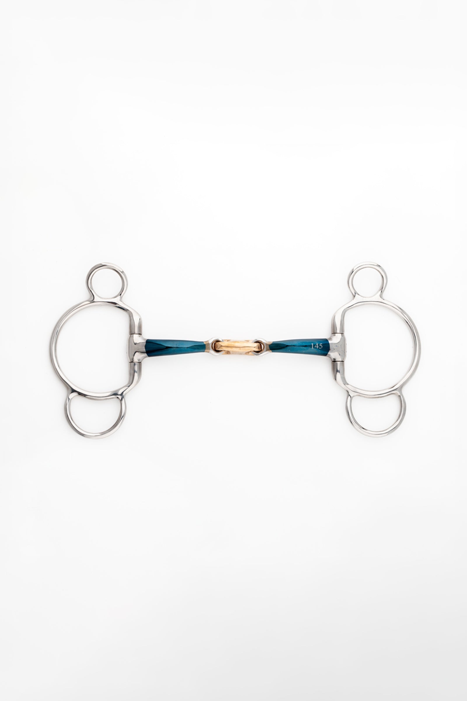 Kavalkade ergonomisk 3-ringsbitt, dobbeltledd, 14 mm Bitt