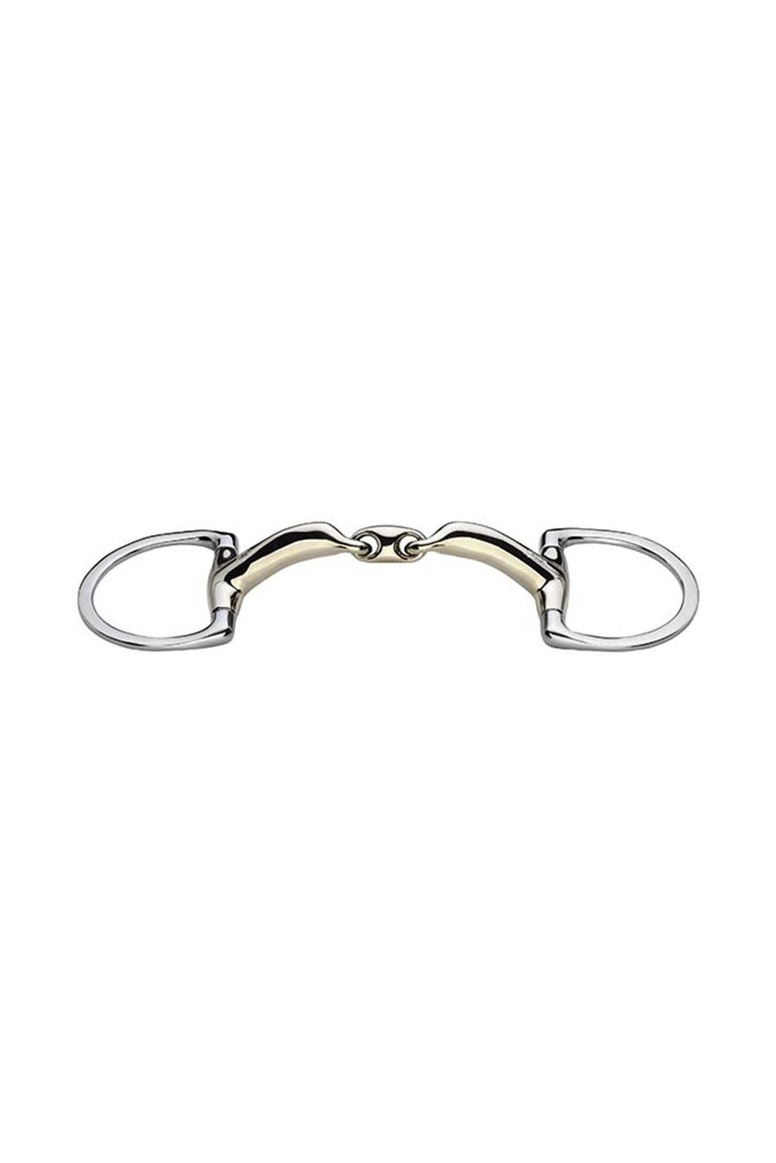 Sprenger Novocontact muffebitt med D-ringer, dobbelt leddet, Sensogan, 16 mm Bitt