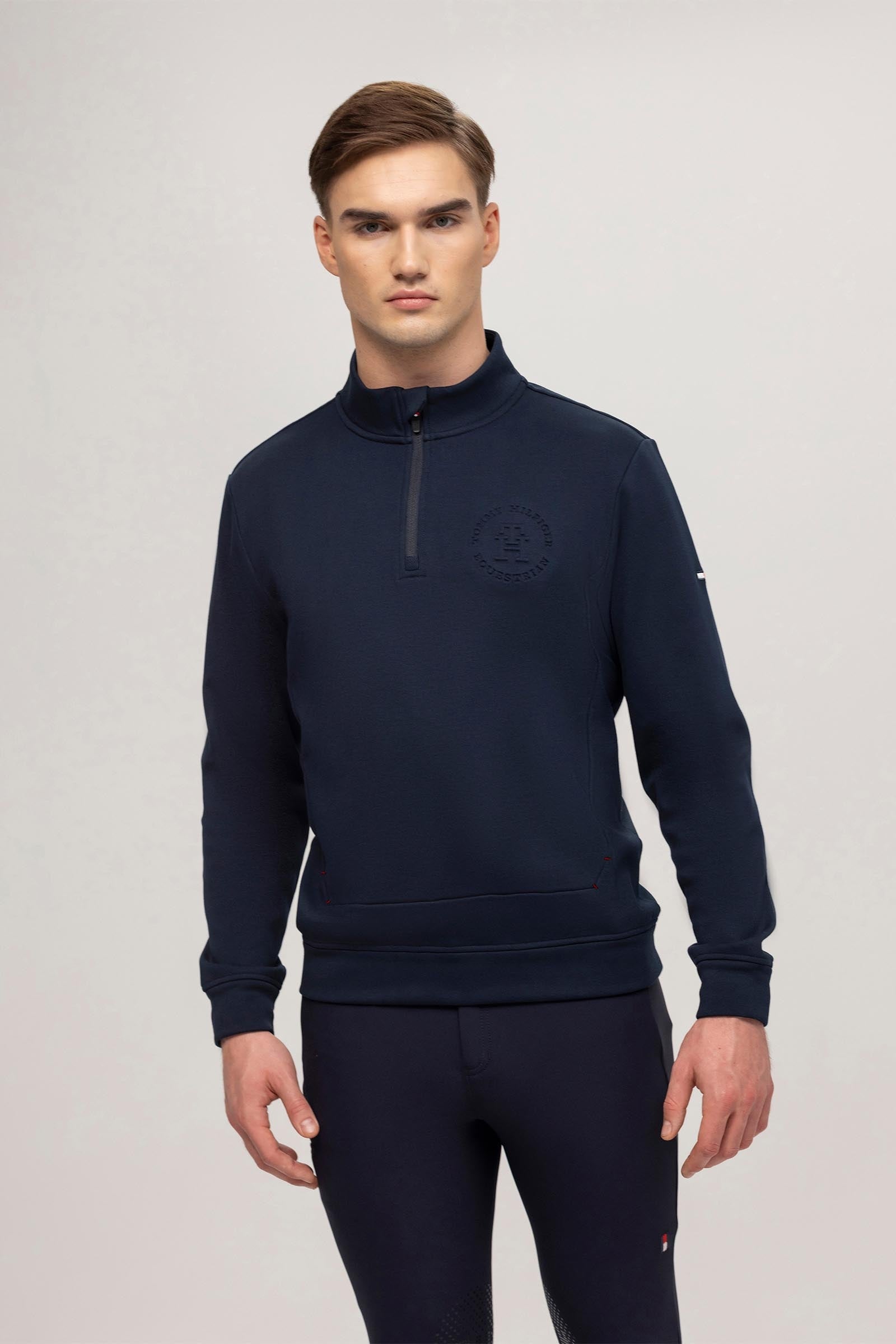 Tommy Hilfiger Equestrian Dallas herre genser med 1/4 glidelås Rideklær til herre