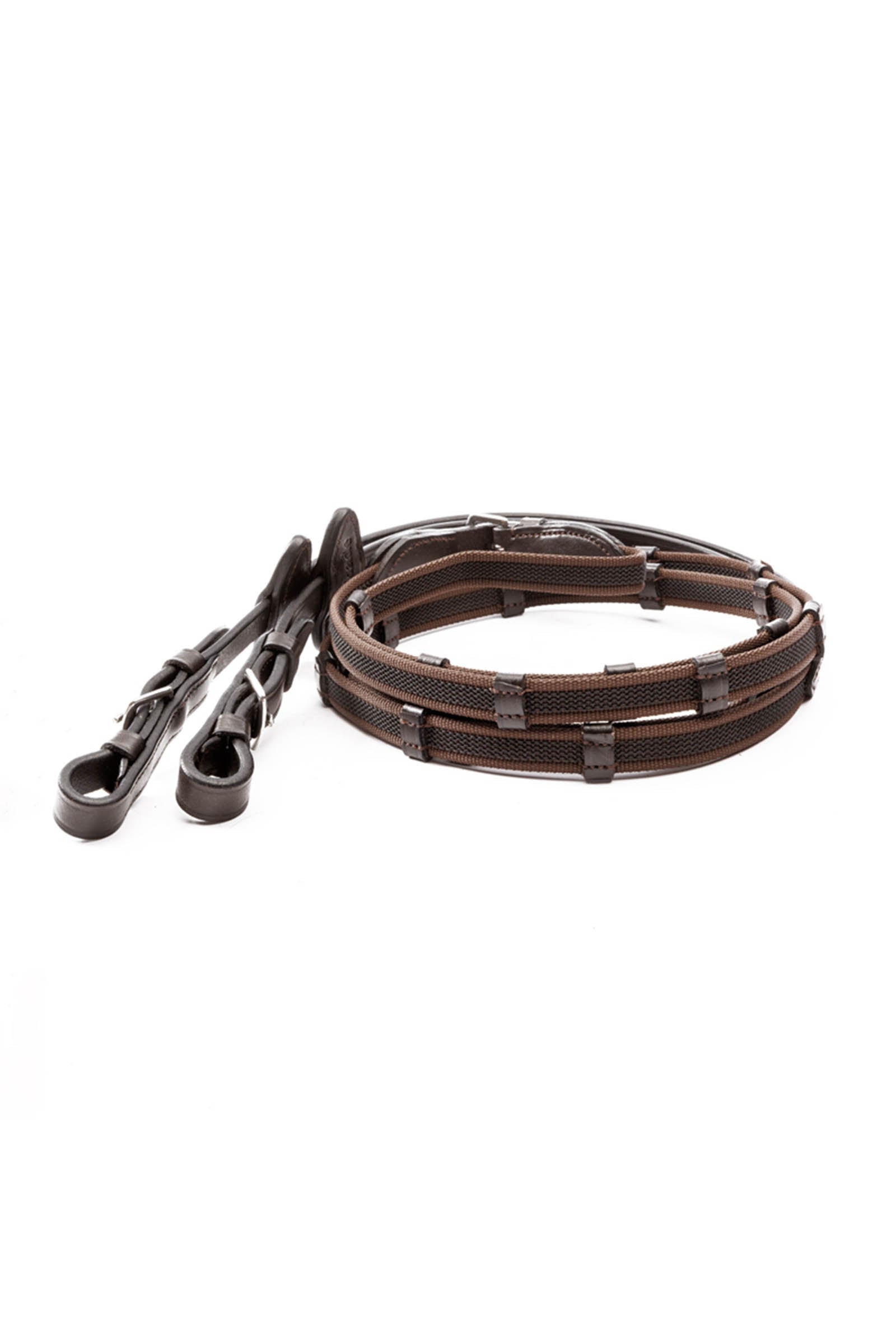Kavalkade Double Ridge Rubberised Reins With 10 Stops, 16 mm Hodelag & Tøyler